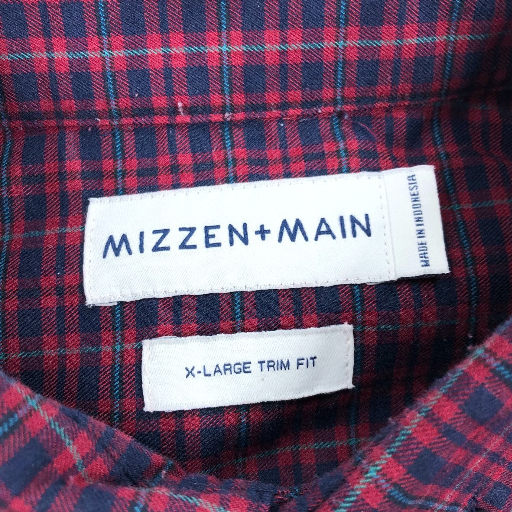 Mizzen+Main Mizzen+Main Shirt Mens XL Trim Button-Down Flannel Plaid Pattern Multicolor Long Sleeve Collar Shirt Size US XL / EU 56 / 4 - 4 Thumbnail