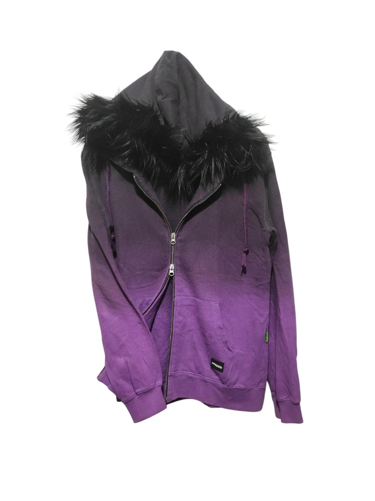 Pre-owned Hysteric Glamour X If Six Was Nine Why Works Gradation Double Zipper Fur Hoodie Lgb Style In Purple
