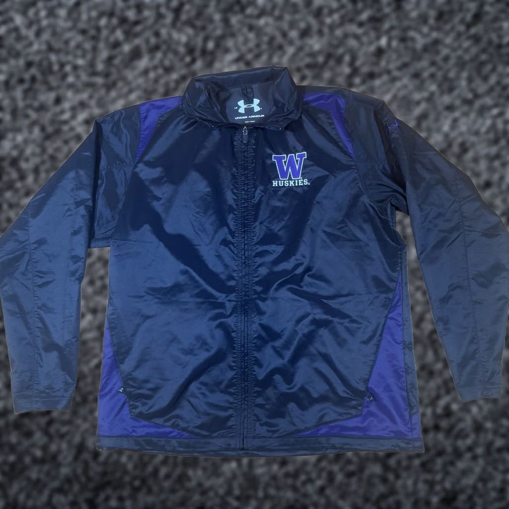 Under Armour Under Armour Washington Huskies Windbreaker Jacket Black Mens L Shirt Size US L / EU 52-54 / 3 - 1 Thumbnail