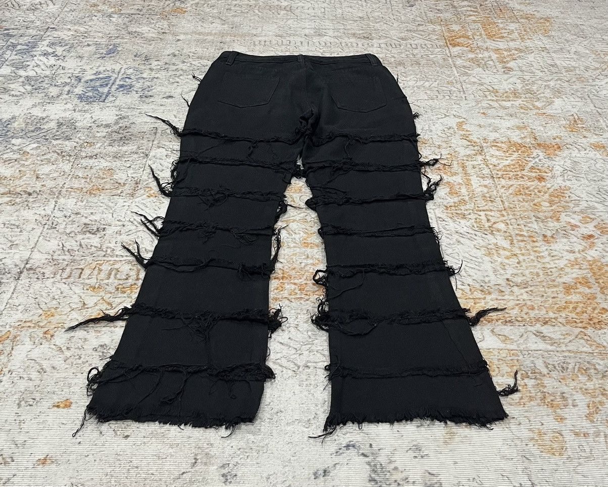 Japanese Brand Fringe Stacking Flare Jeans Size US 30 / EU 46 - 3 Thumbnail