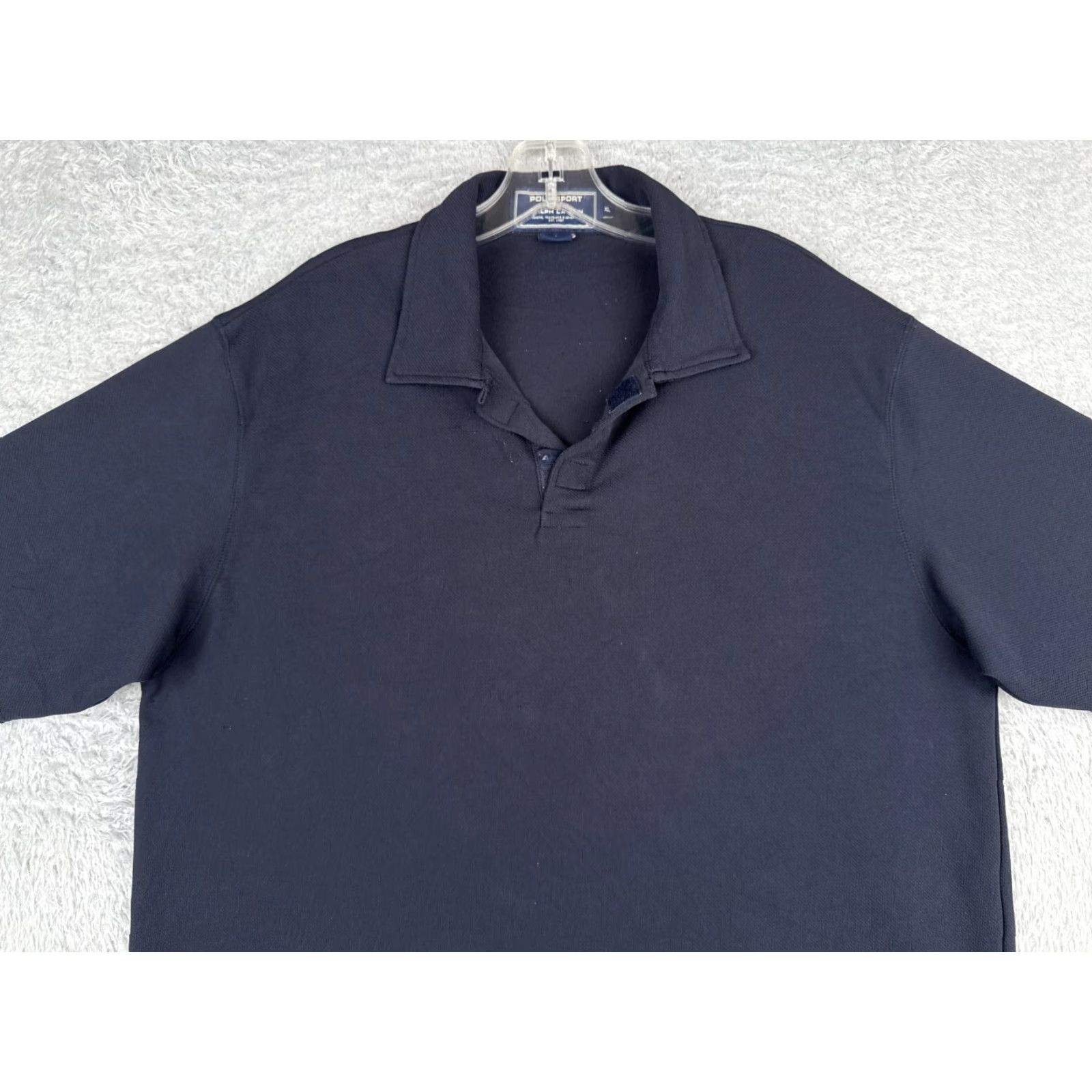 Polo Ralph Lauren VINTAGE Polo Sport Ralph Lauren Shirt Men XL Blue 100% Polyester Polo Shirt Embroidered Logo Golf Sports Decade 90s Mens Size US XL / EU 56 / 4 - 4 Thumbnail
