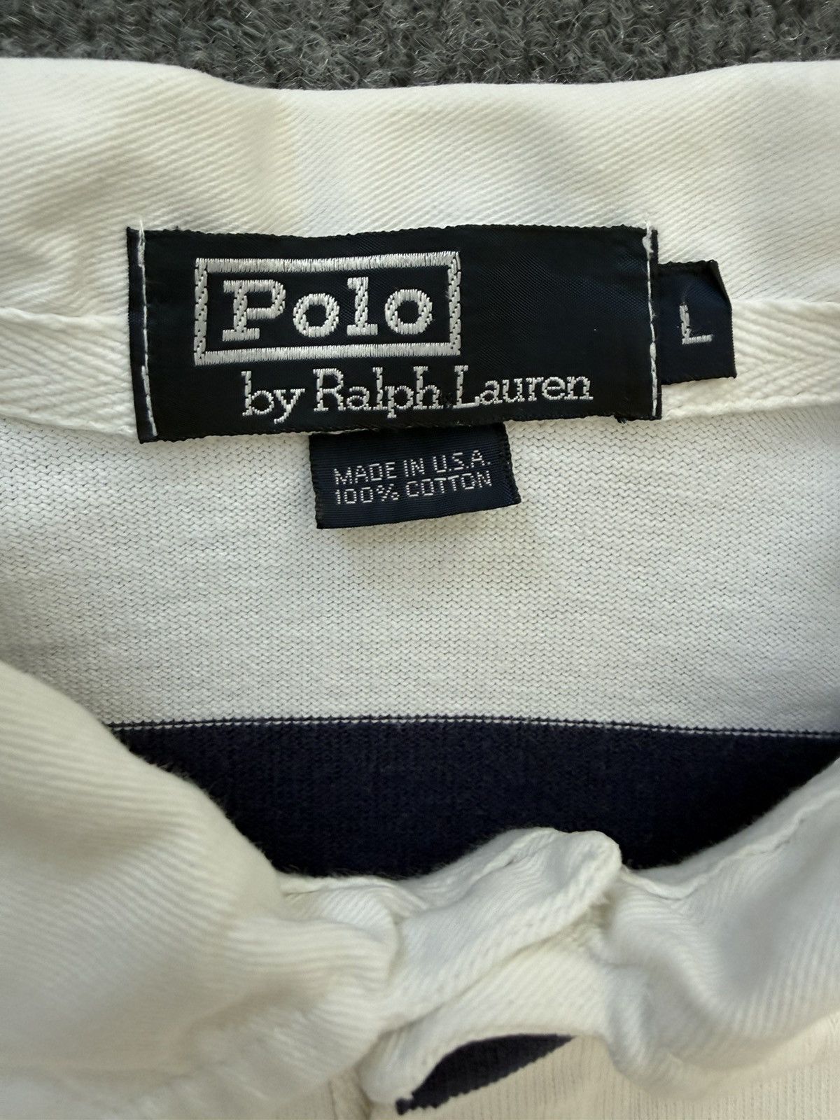 Polo Ralph Lauren Vintage Polo Ralph Lauren Rugby Shirt USA Made Large Size US L / EU 52-54 / 3 - 4 Thumbnail