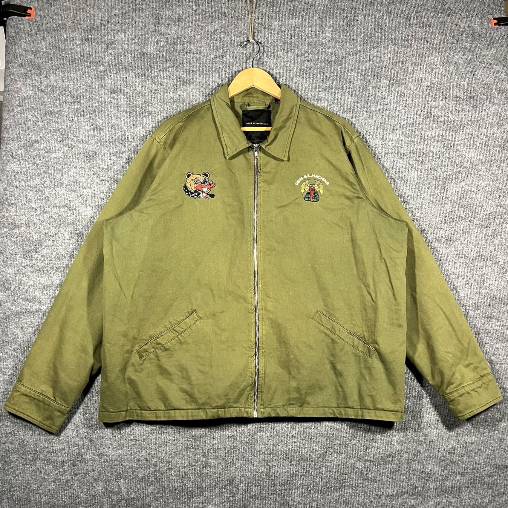 Deus Ex Machina DEUS EX MACHINA Souvenir Jacket Green Biker Embroidered 3XL Mens Mens 3XL Green Jacket Size US XXL / EU 58 / 5 - 3 Thumbnail