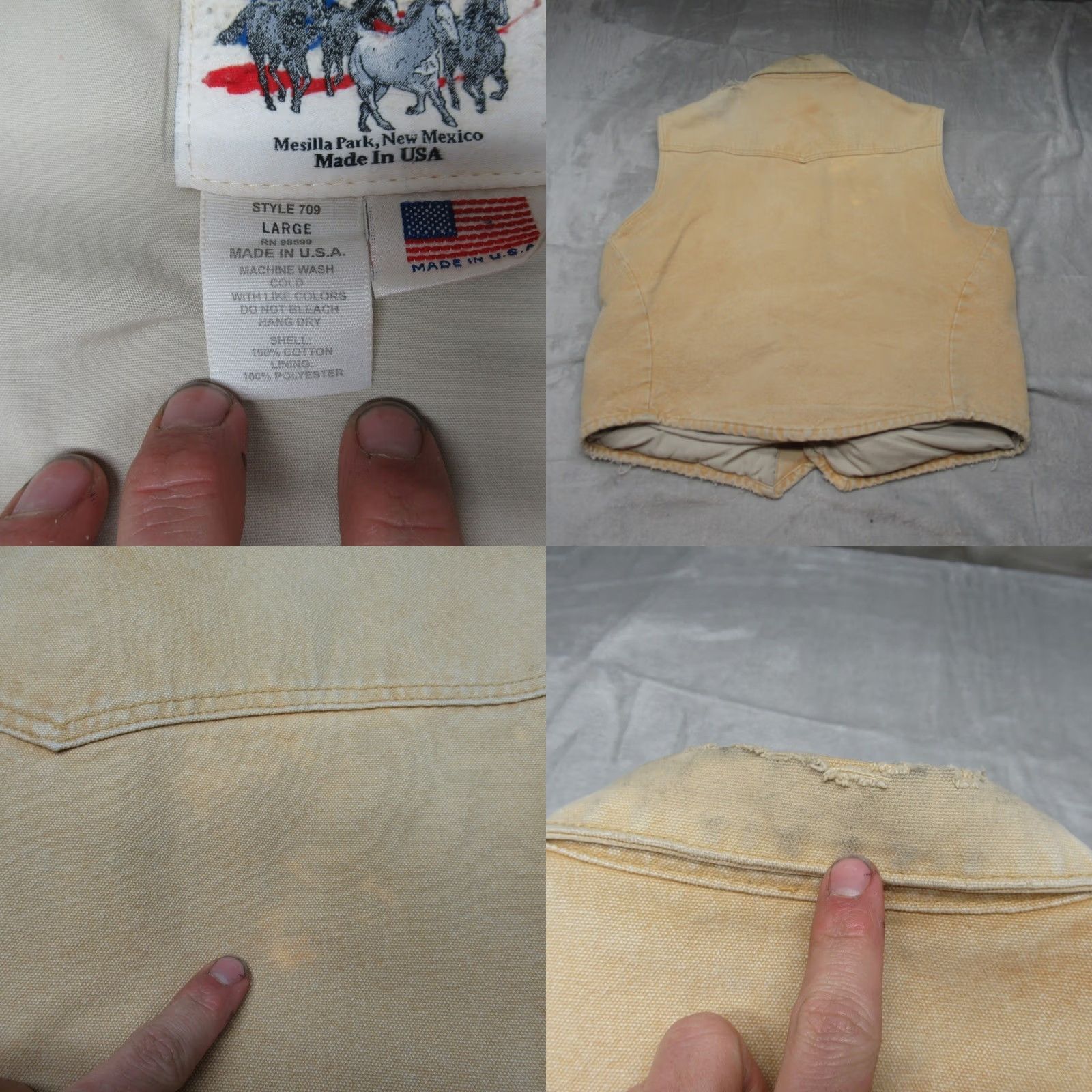 Vintage VINTAGE Schaefer Outfitter Vest Men Large Yellow Canvas Western Rugged USA Made VTG READ Size US L / EU 52-54 / 3 - 8 Thumbnail