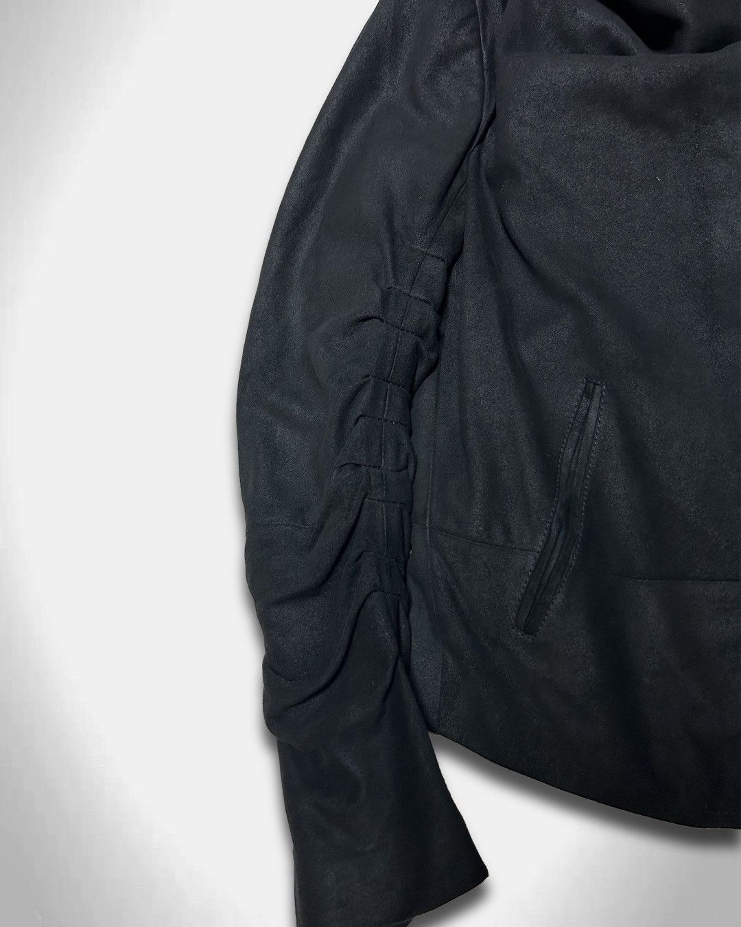 Ann Demeulemeester ANN DEMEULMEESTER Asymmetric-zip Sheepskin Jacket Size XS / US 0-2 / IT 36-38 - 2 Thumbnail