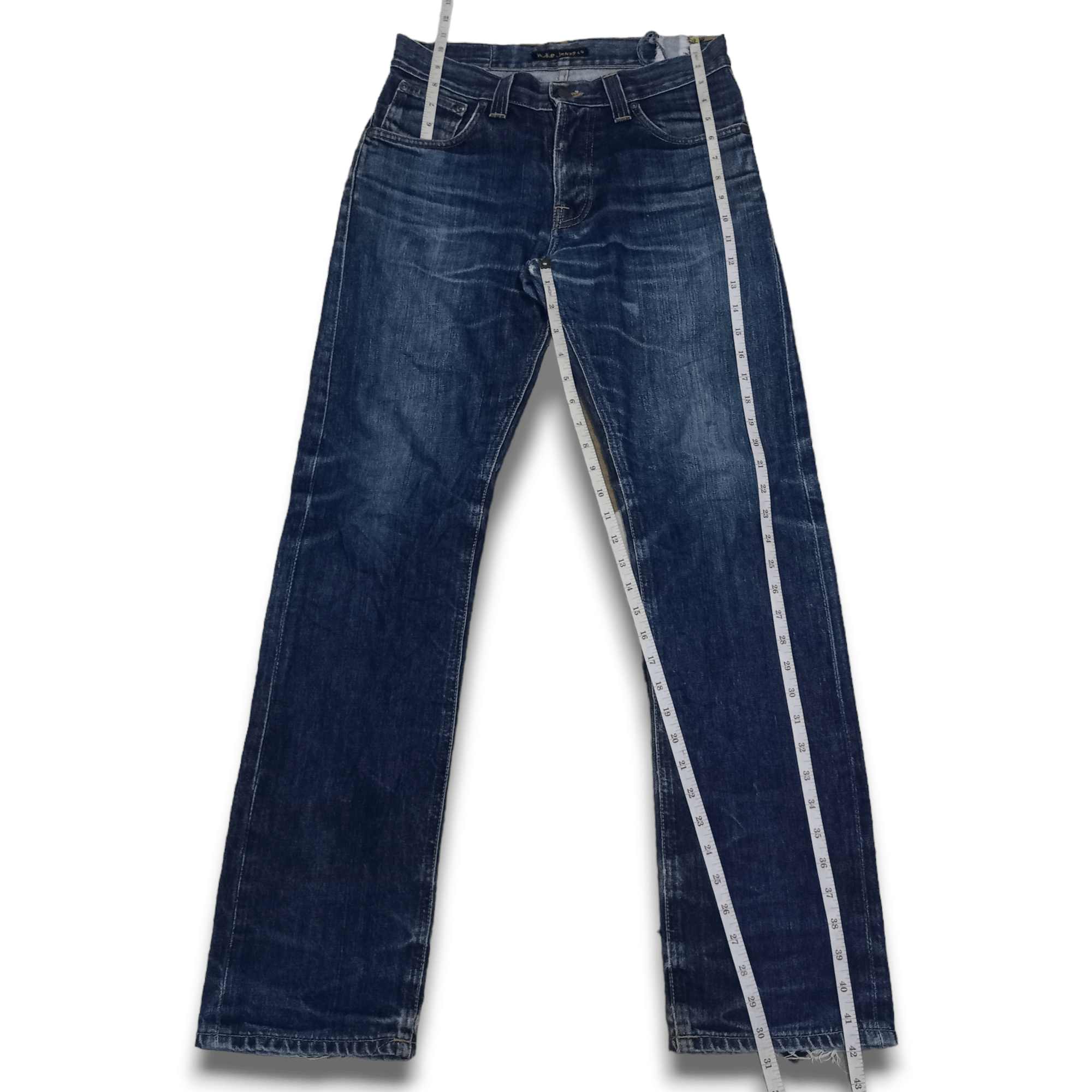 Nudie Jeans Vintage Nudie Button Fly Blue Wash Ripped Style Jeans 30x31 Size US 30 / EU 46 - 12 Thumbnail