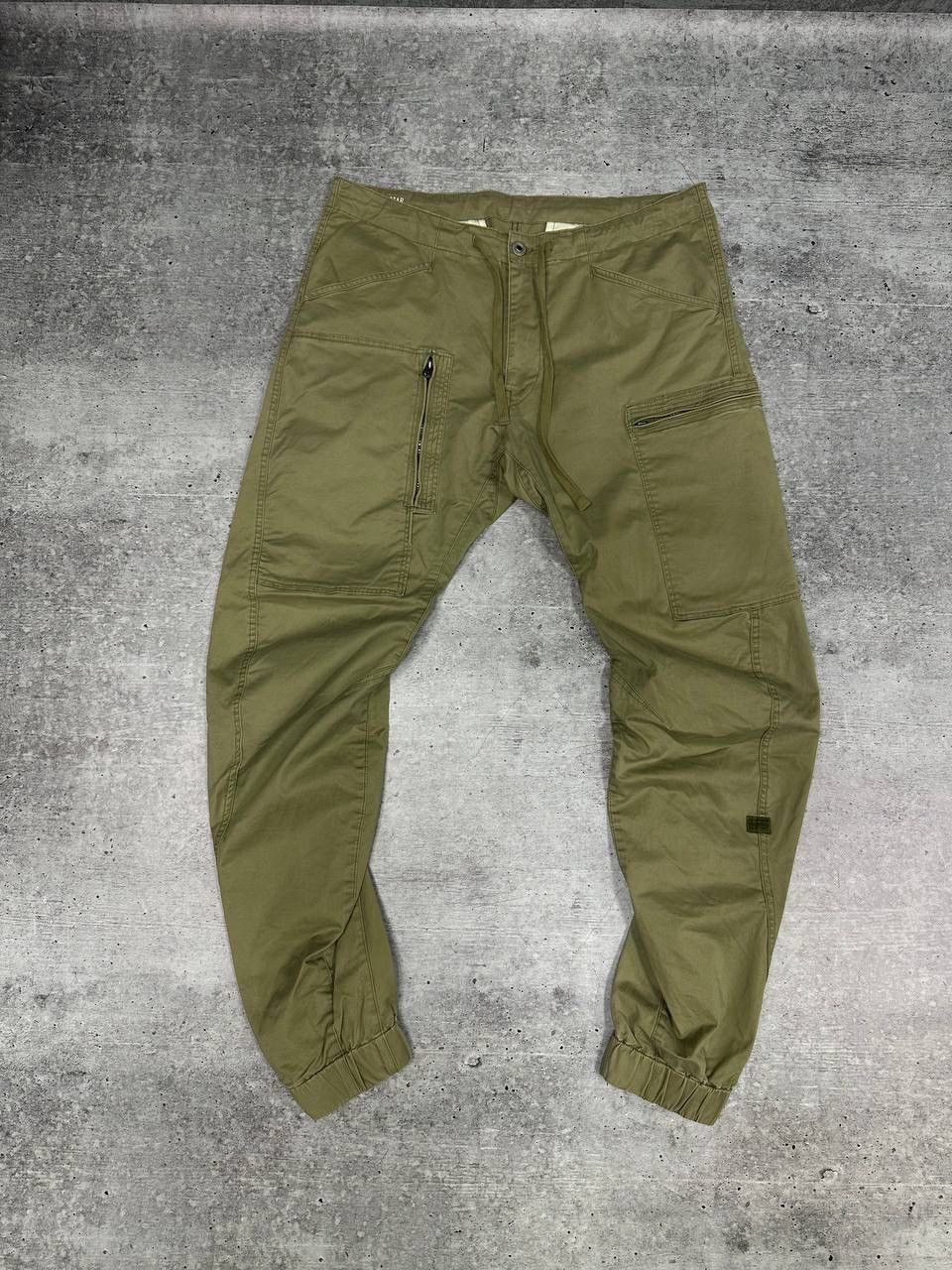 G-Star × Vintage Vintage G -Star Cargo Khaki Povel Qane 3D Tapered Pants Size US 34 / EU 50 - 2 Thumbnail
