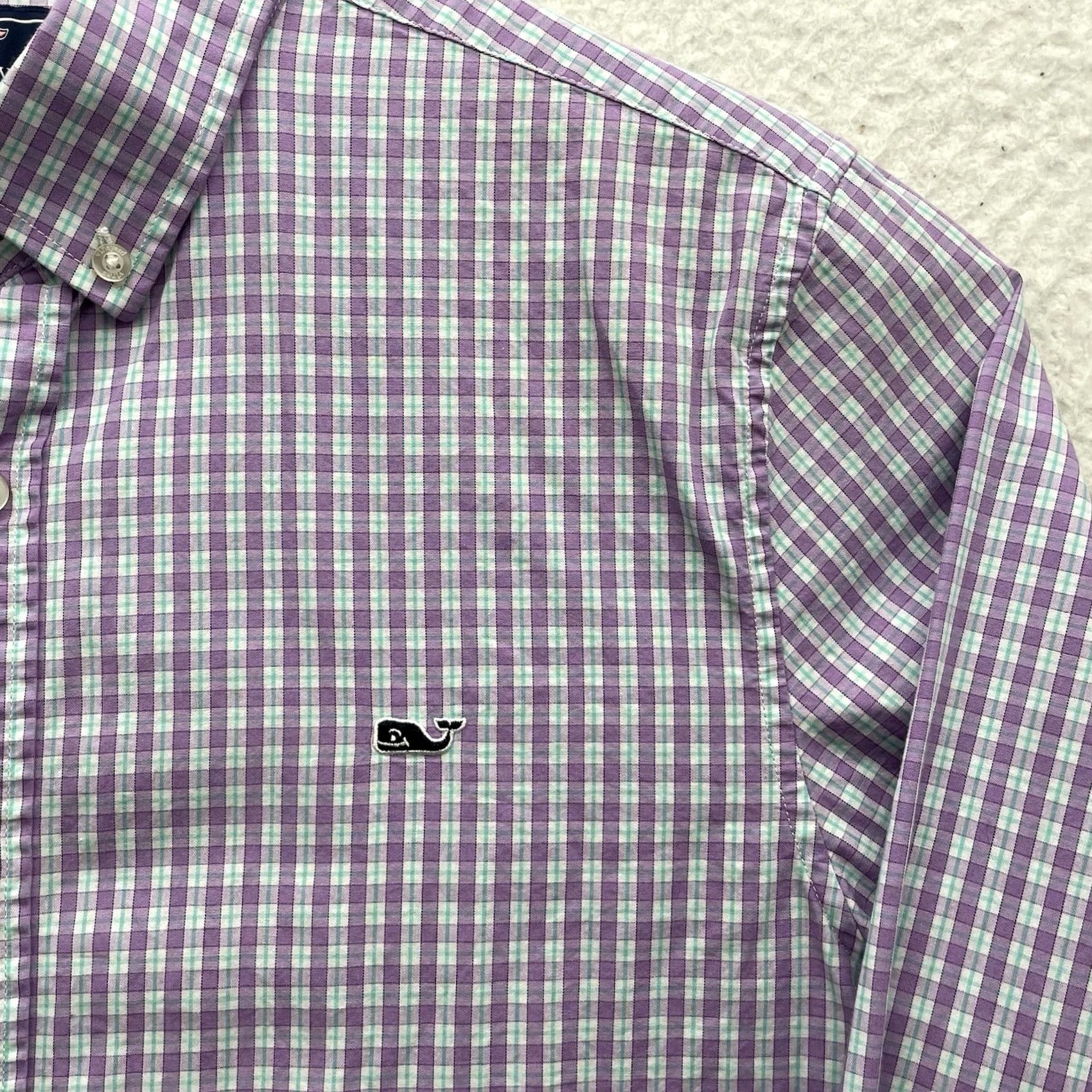 Vineyard Vines Vineyard Vines Whale Shirt Mens M Slim Plaid Check Button-Up Christmas? Size US M / EU 48-50 / 2 - 3 Thumbnail