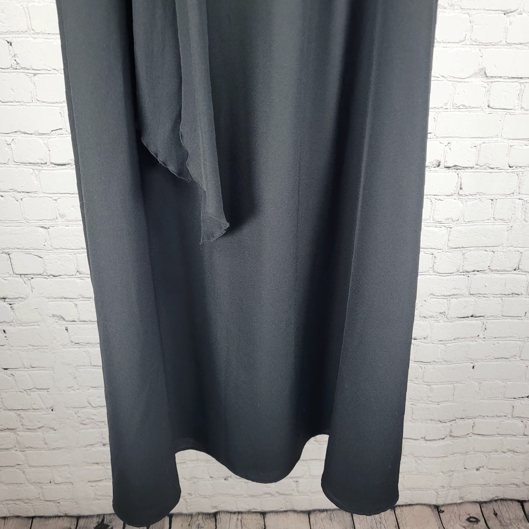 Vintage VINTAGE Tumbleweeds Black Belted Lined Elastic Waist Pull On Maxi Skirt USA XL Size 40" / US 18 - 6 Thumbnail