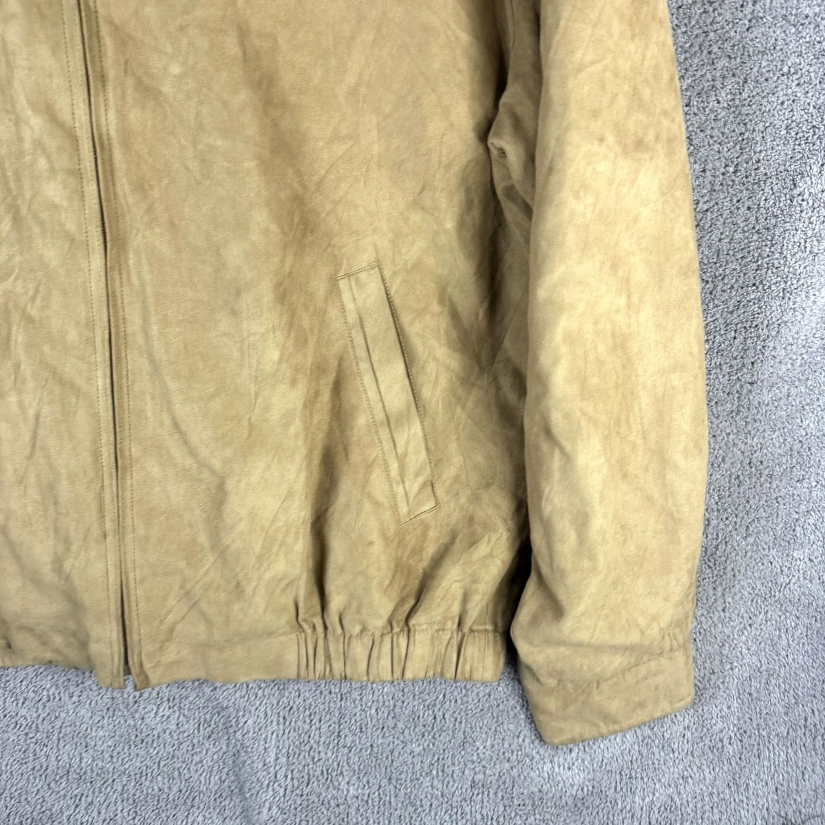 Vintage Rainforest Jacket Mens L Beige Microfiber Bomber Full Zip Lined Casual Jackets Size US L / EU 52-54 / 3 - 3 Thumbnail