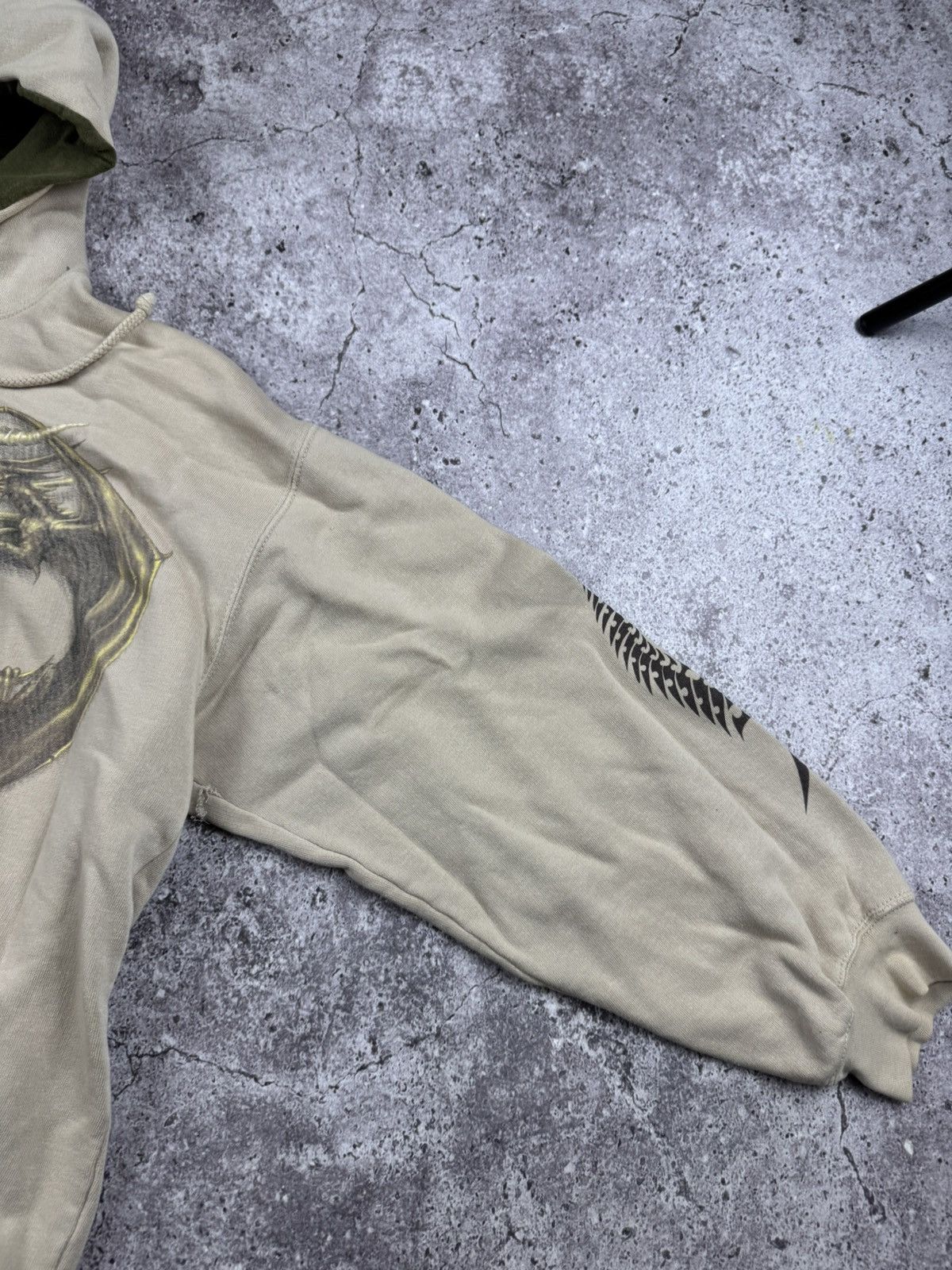 Japanese Brand Vintage 00s Spiral Affliction style dragon hoodie fantasy Size US M / EU 48-50 / 2 - 8 Thumbnail