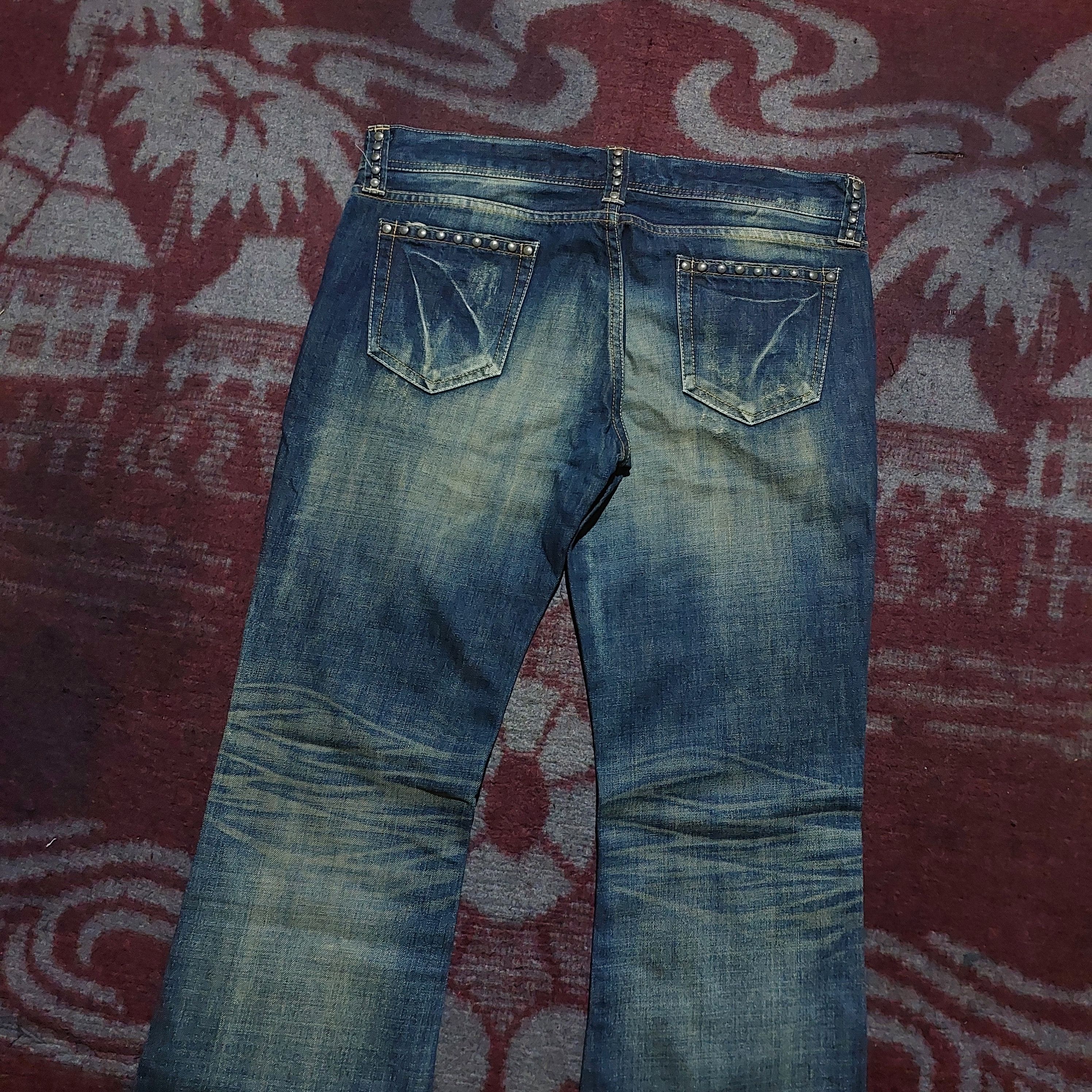 GOA Vanquish studded ripped flared blue denim Size US 36 / EU 52 - 7 Thumbnail