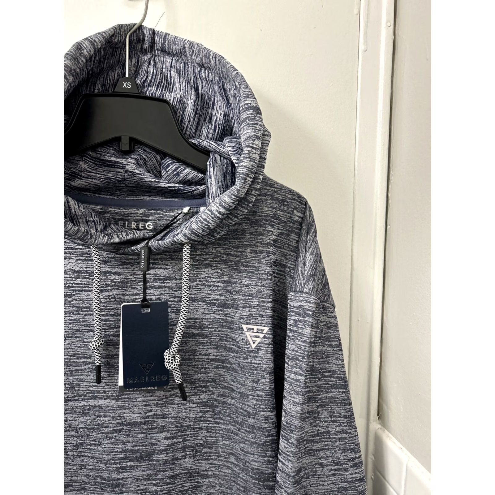 Vintage Maelreg Performance Hoodie Mens XL Blue Pullover Long Sleeve Reflective Accent Size US XL / EU 56 / 4 - 4 Thumbnail