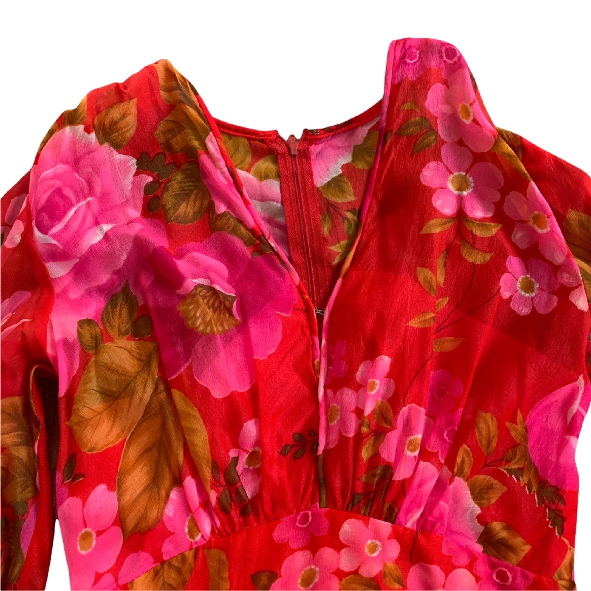 Vintage Vintage Mr. Boots Sheer Sleeve Novelty Floral All Over Print Size S / US 4 / IT 40 - 5 Thumbnail