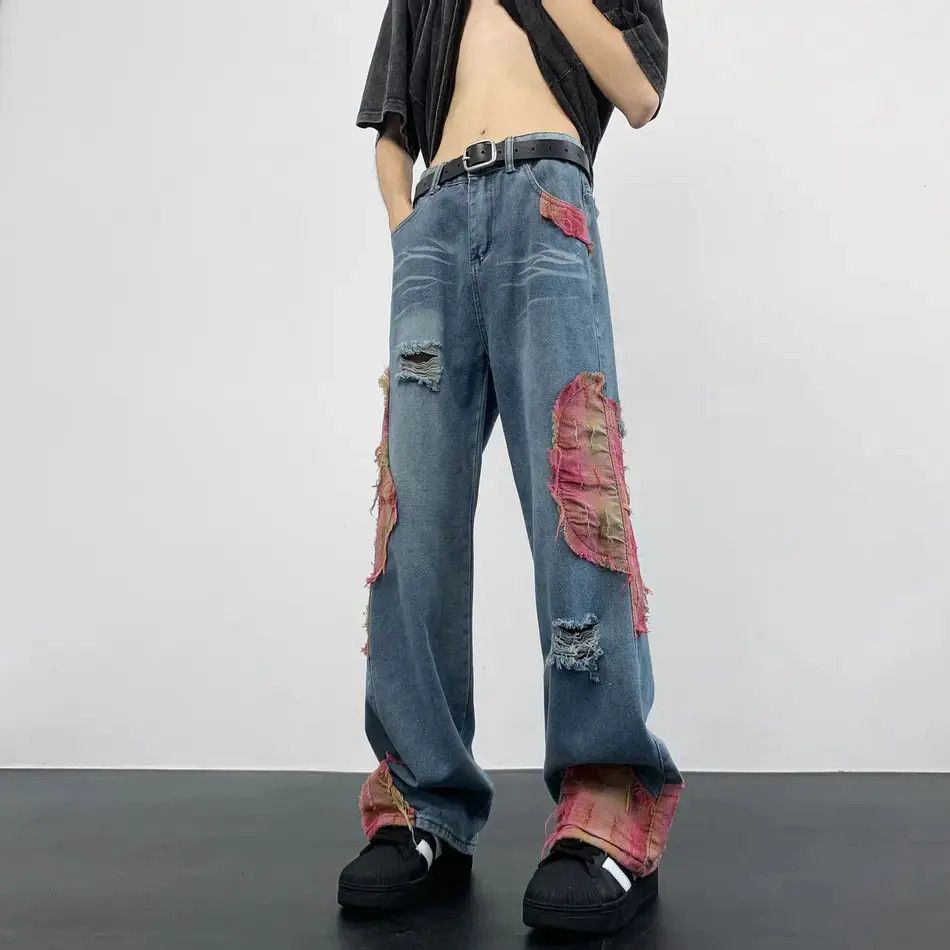 Japanese Brand Retro straight leg wide leg slightly flared jeans Size US 32 / EU 48 - 1 Thumbnail