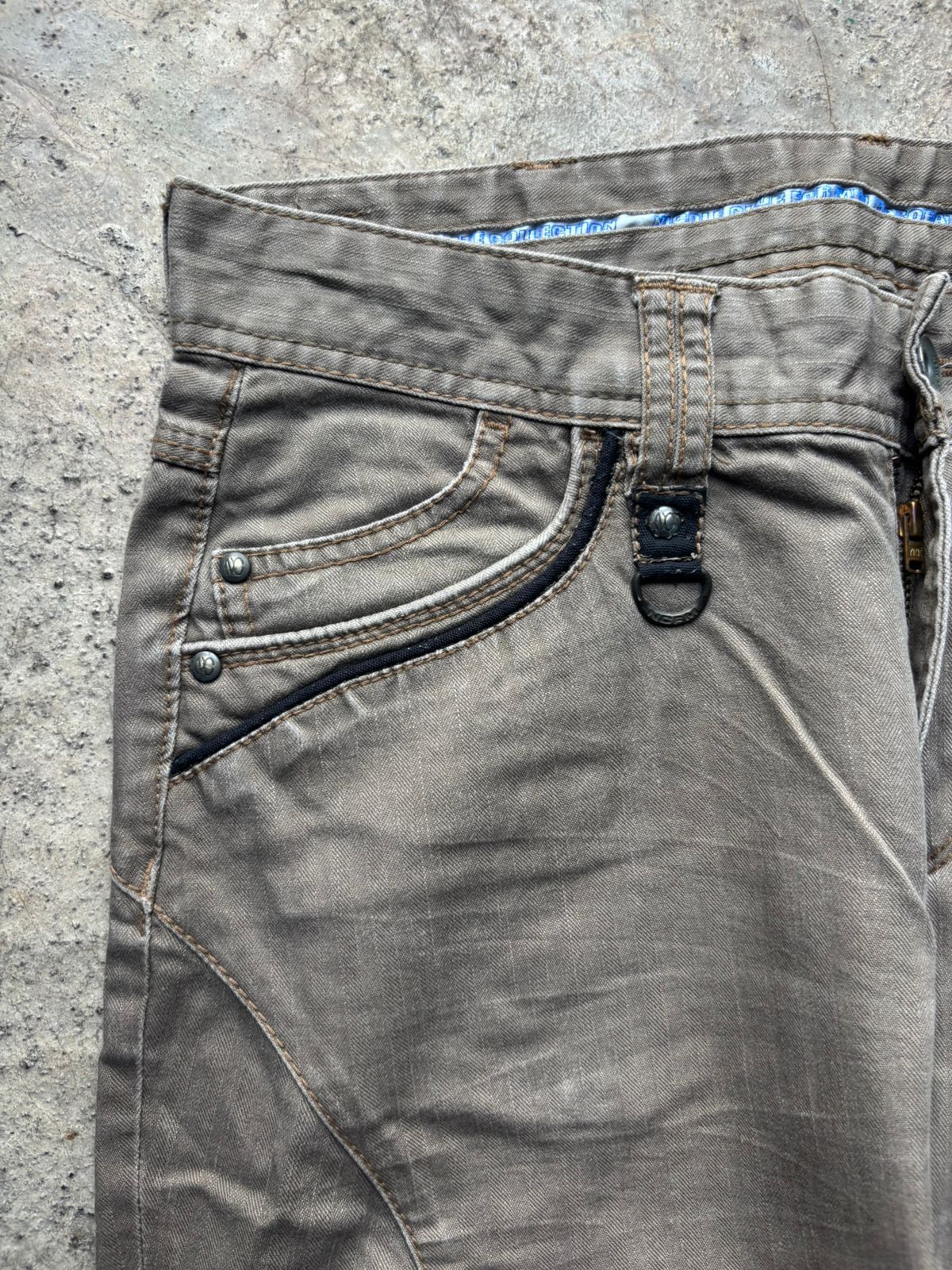 Japanese Brand 2000s Nicole Club For Men Panelled Bootcut Pants Size US 31 - 4 Thumbnail