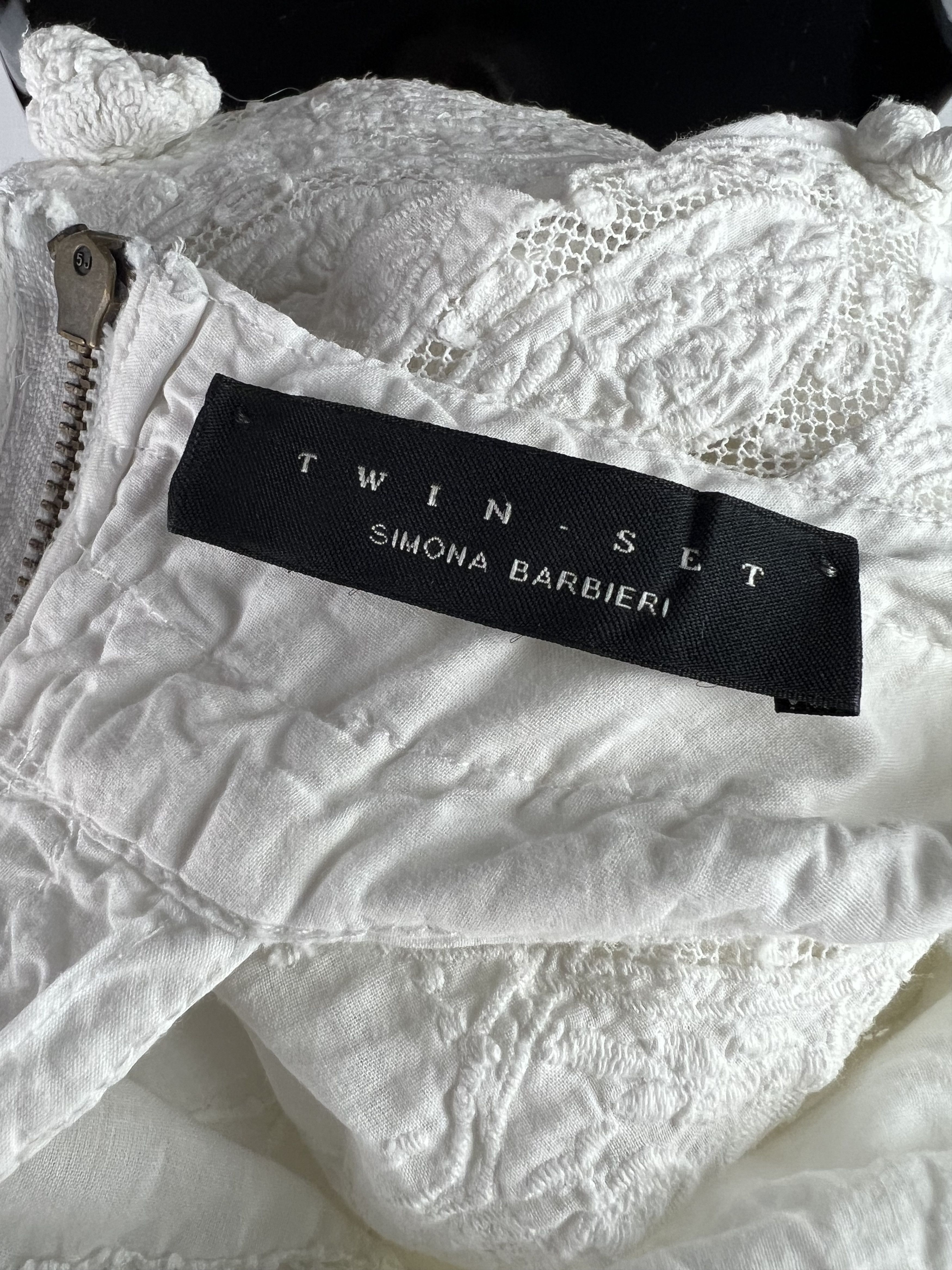 TWINSET Twin Set Simona Barbieri White Sleeveless Dress Size M Size M / US 6-8 / IT 42-44 - 5 Thumbnail