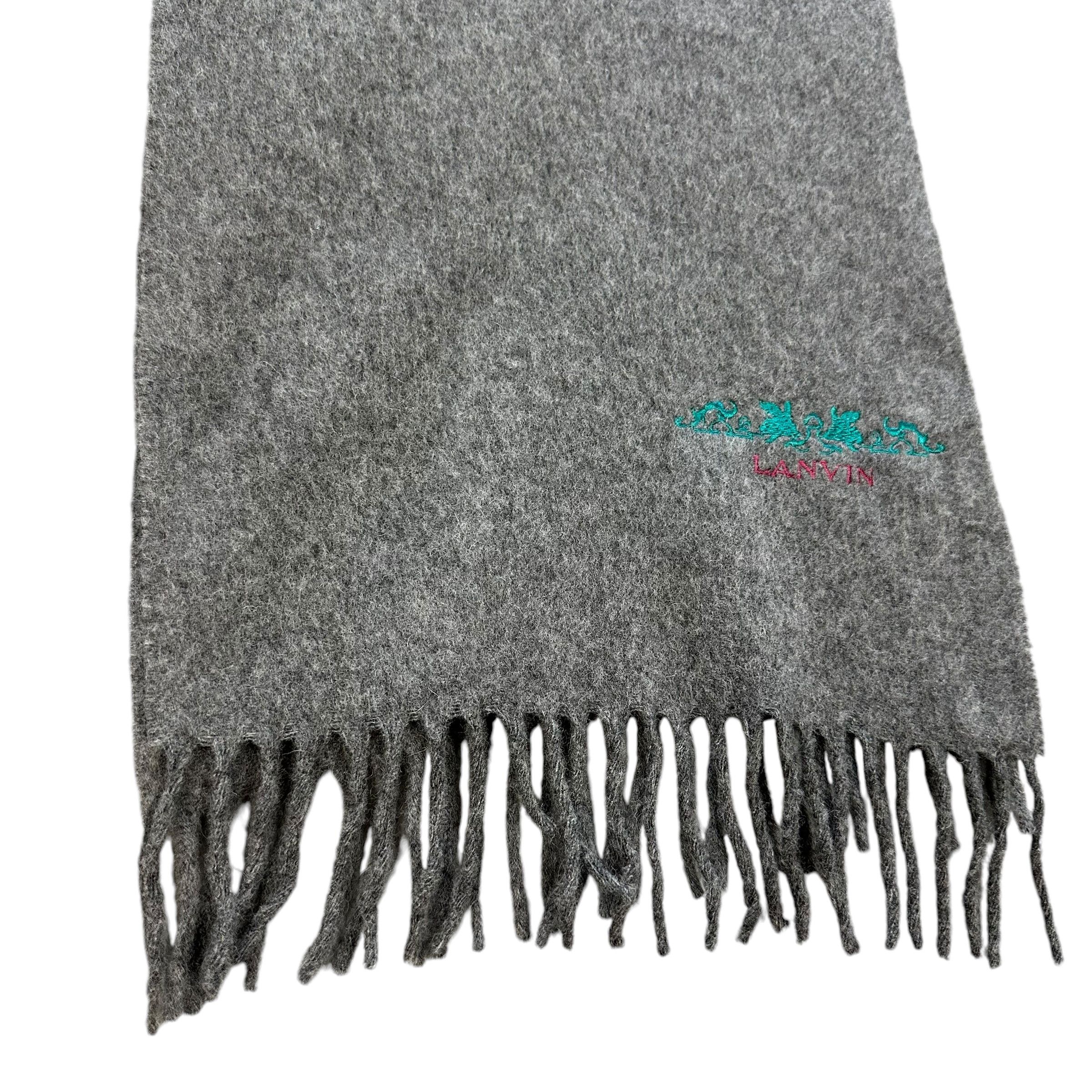 Lanvin Vintage LANVIN Pure Lambswool Muffler Neckwear #A62-1492 Size ONE SIZE - 4 Thumbnail