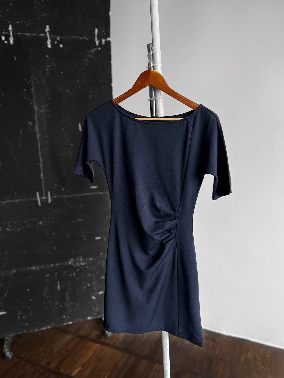 Max Mara × Weekend Max Mara Weekend Max Mara Womens Blue Jersey Boat Neck SS Dress Size S / US 4 / IT 40 - 1 Thumbnail