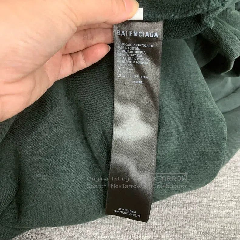 Balenciaga Balenciaga Trefoil Logo Olive Green Oversized Hoodie Sweat Size US S / EU 44-46 / 1 - 7 Thumbnail
