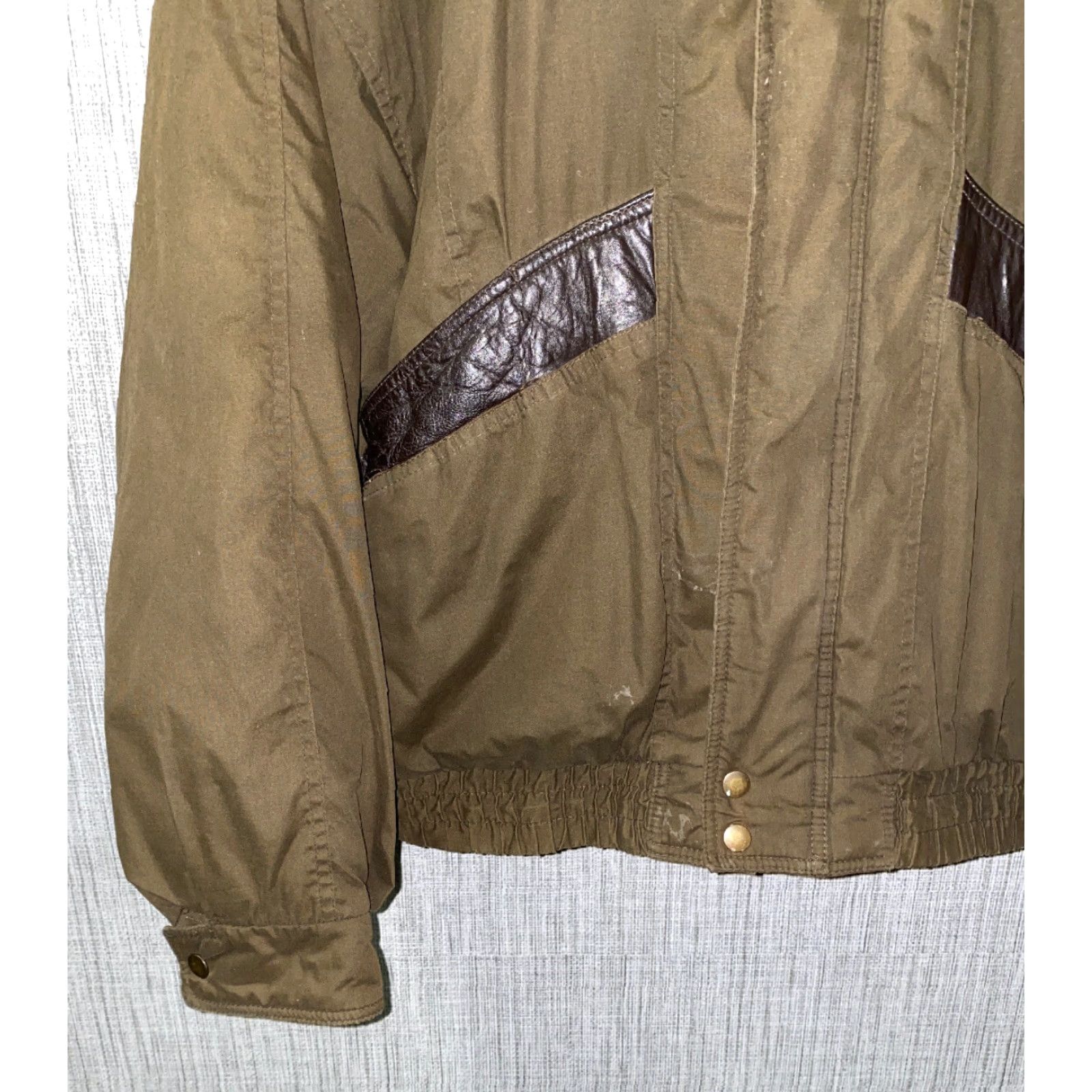 Levi's Vintage Levi’s Brown Full Zip Leather Accents Jacket Size XL Mens Size US XL / EU 56 / 4 - 4 Thumbnail