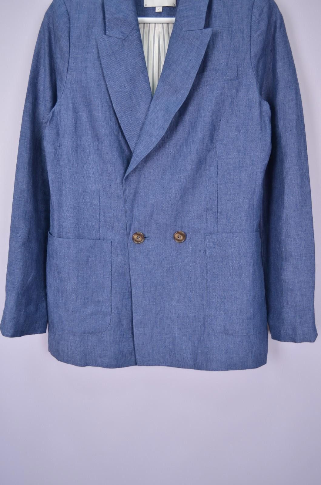 Designer Wyse Alaina Linen Jacket Size 2 US6 Double Breasted Blazer Size M / US 6-8 / IT 42-44 - 3 Thumbnail