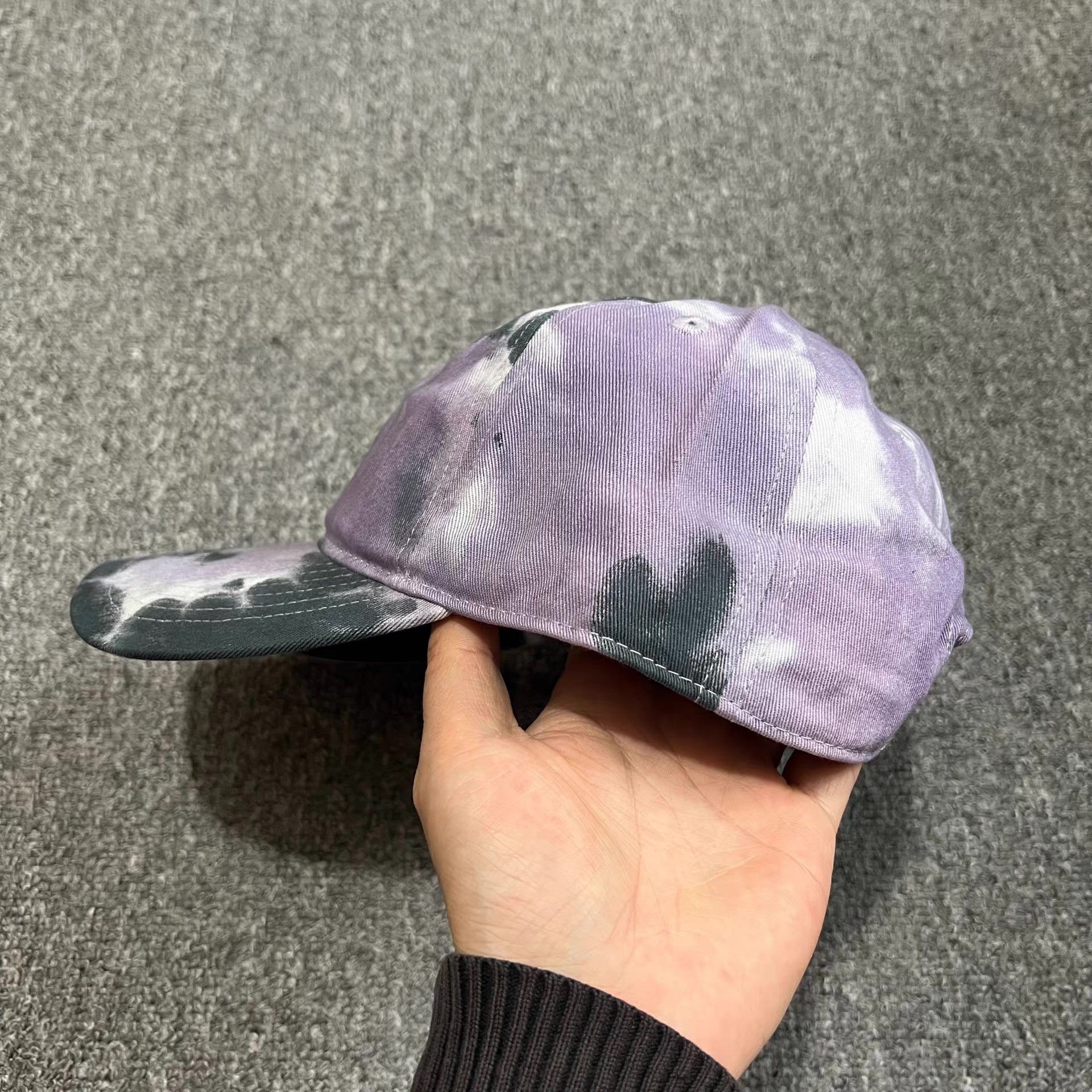 Cross Colours Cross Embroidered Tie-DyeCurvedBrimBaseballCapVisor Q7 Size ONE SIZE - 7 Thumbnail