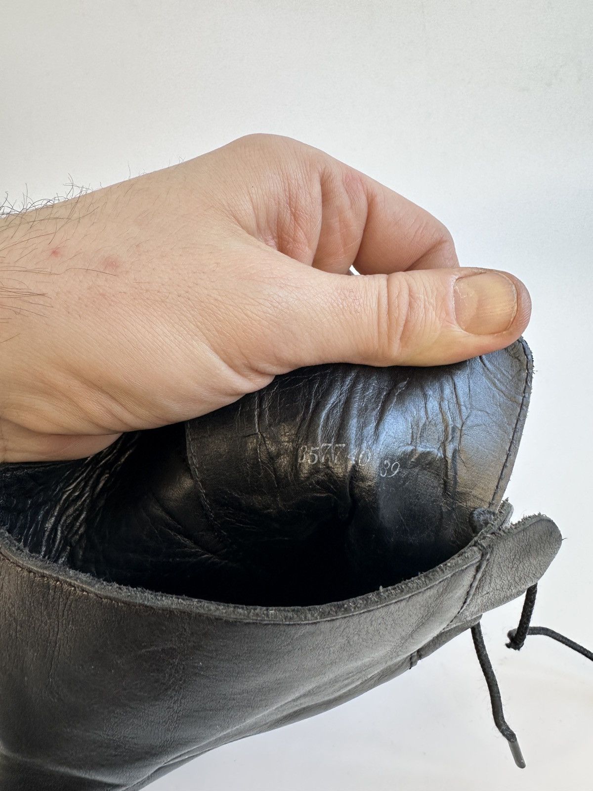Cos COS Black Leather Lace Up Ankle Boots Size EU 39 Portugal Size US 8.5 / IT 38.5 - 14 Thumbnail