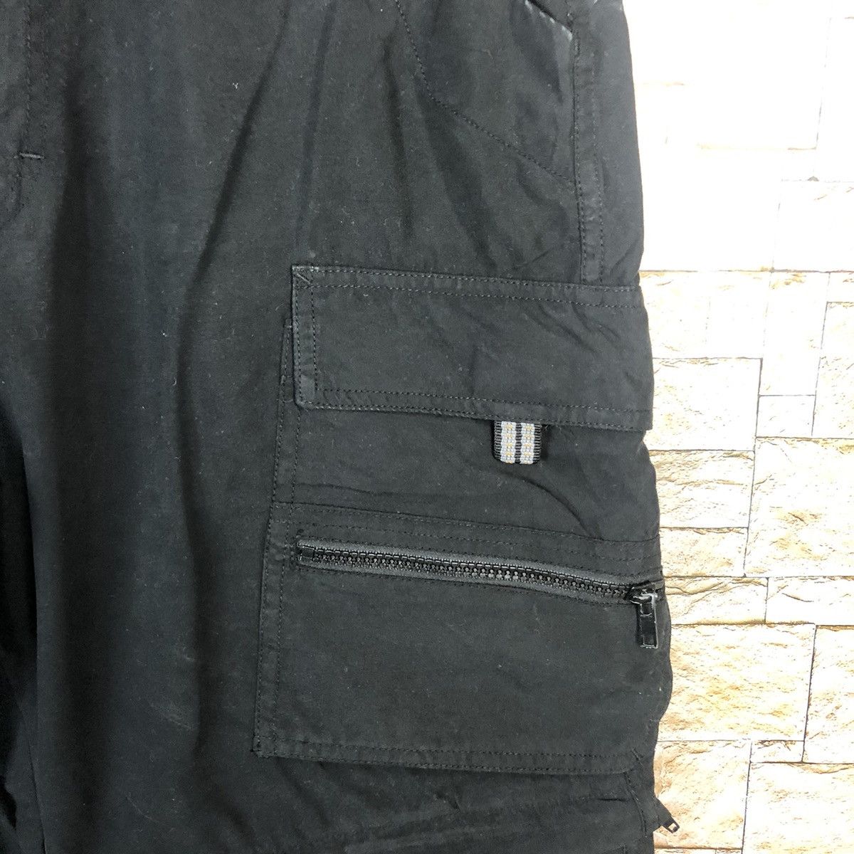 Japanese Brand Counter Culture Black Cargo Multipocket Pants #A340 Size US 30 / EU 46 - 10 Thumbnail