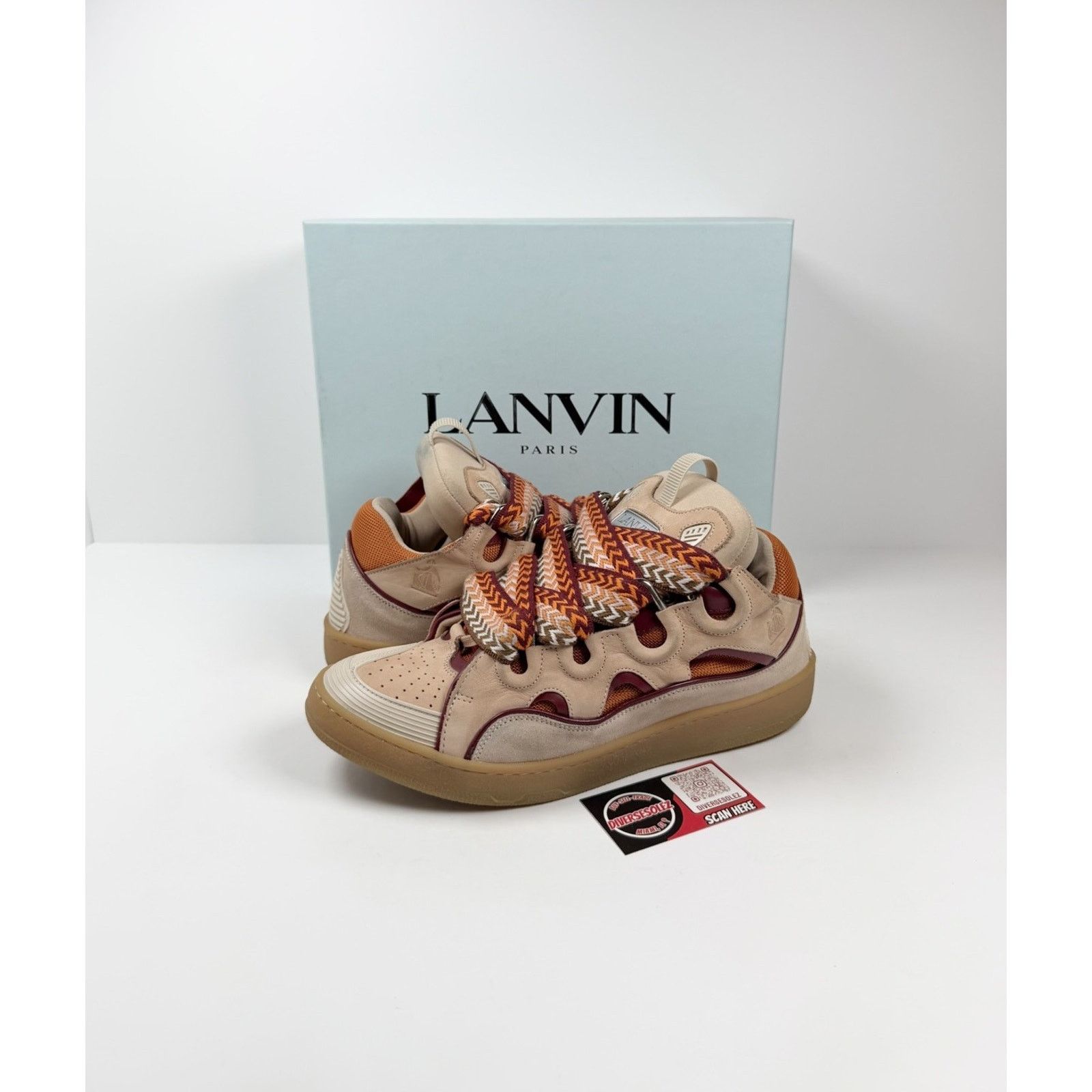 Lanvin Size 46EU/13US - Lanvin Curb Pink Mango Sneakers Size US 13 / EU 46 - 1 Thumbnail