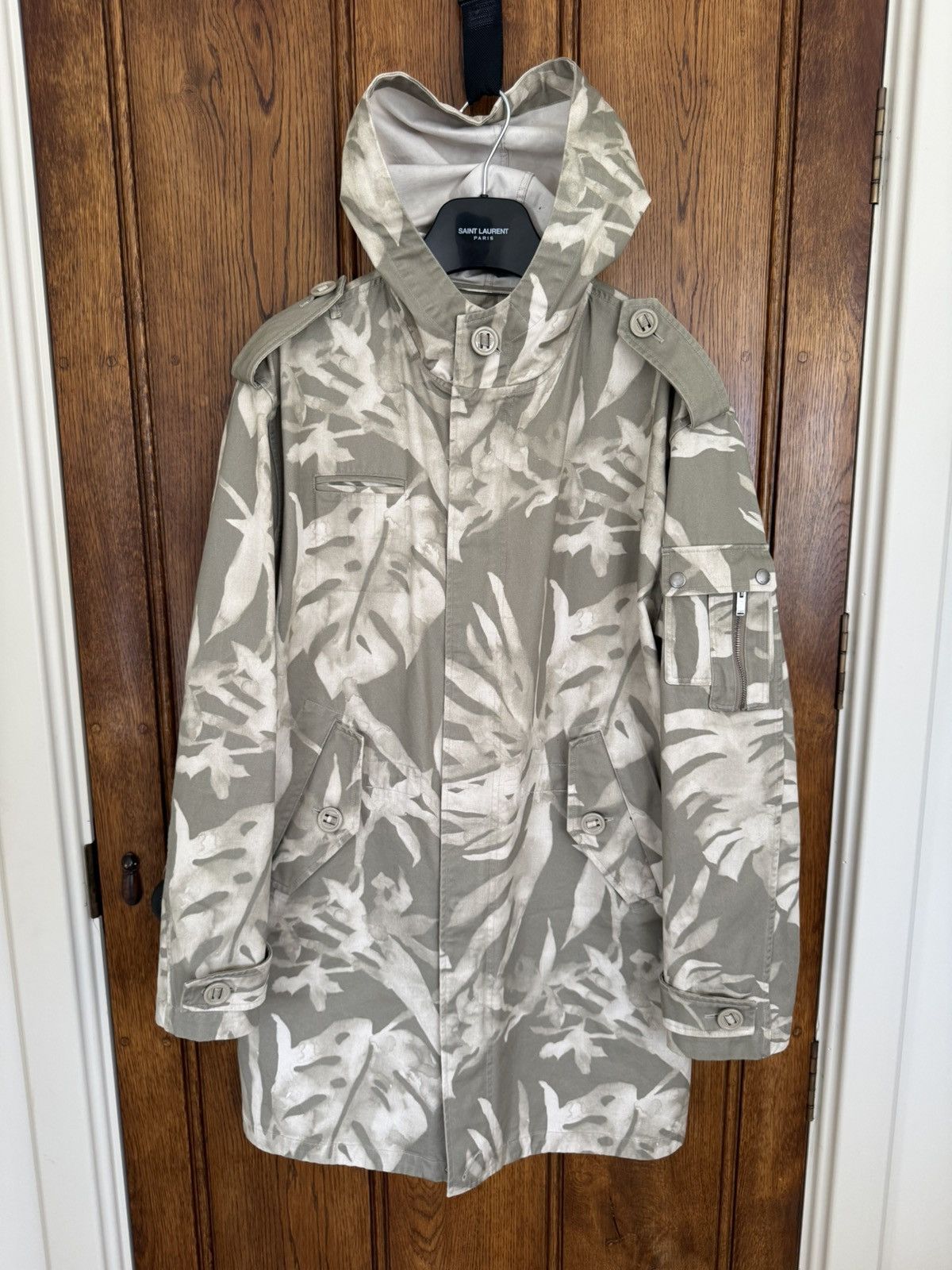 Saint Laurent Paris SS21 Saint Laurent palm tree parka jacket rocket 50 grail Size US M / EU 48-50 / 2 - 2 Thumbnail