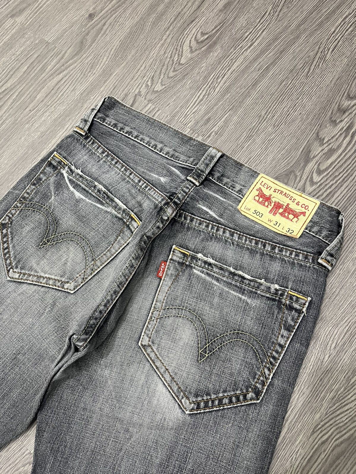 Levi's Vintage Clothing Vtg Levi's 503 grey wosh jeans Size US 31 - 5 Thumbnail