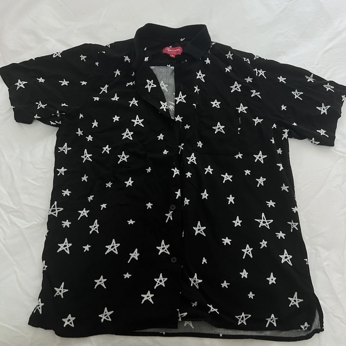 Supreme supreme daniel johnston stars rayon devil shirt