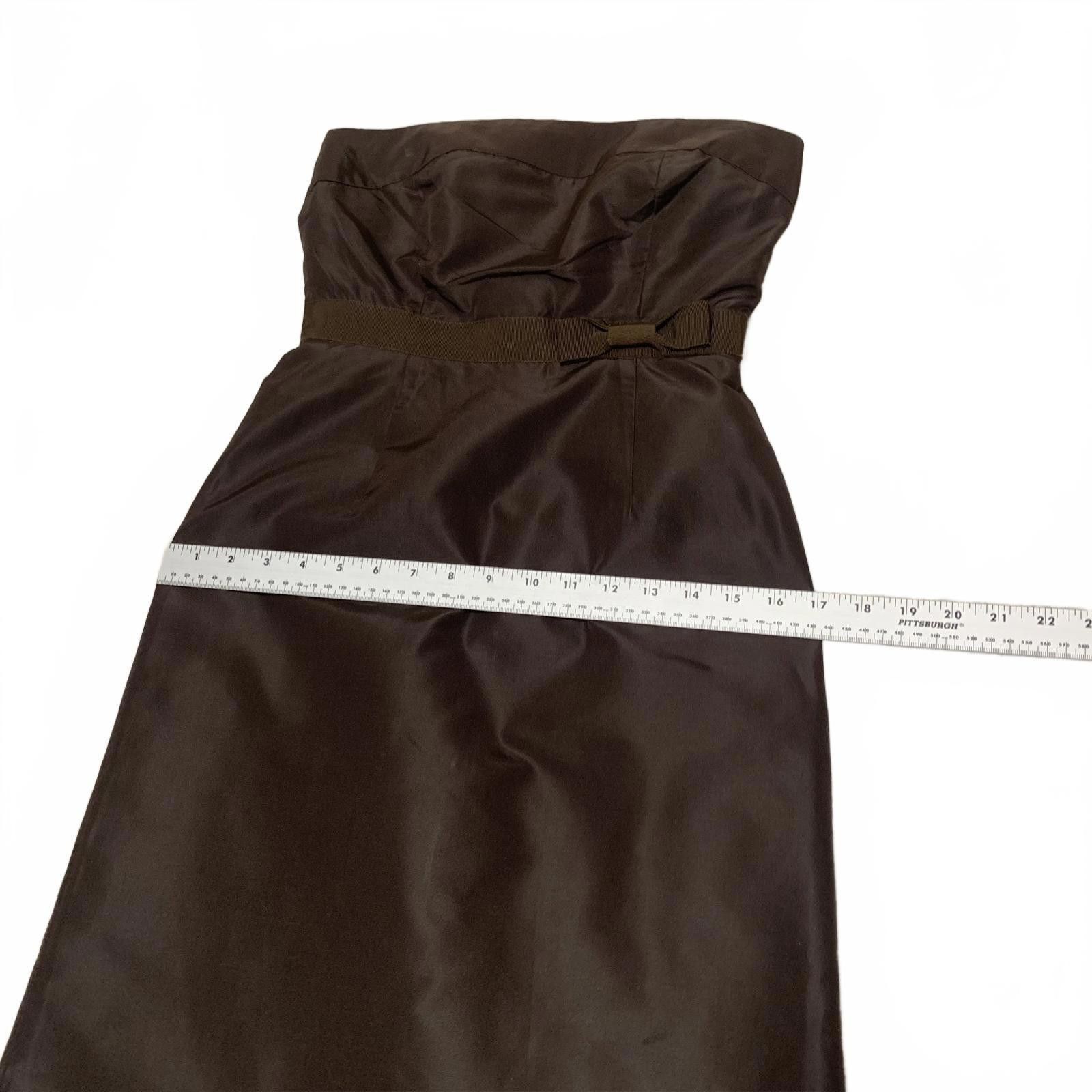 J.Crew J.Crew Strapless Silk Dress Size 0 Petite Brown 100% Silk Size XS / US 0-2 / IT 36-38 - 10 Thumbnail