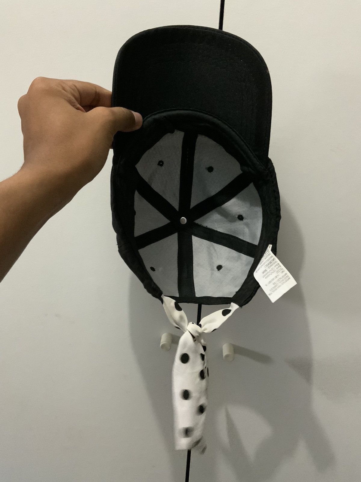 Hat Club Ribbon Adjustable Polkadot Hat Size ONE SIZE - 7 Thumbnail