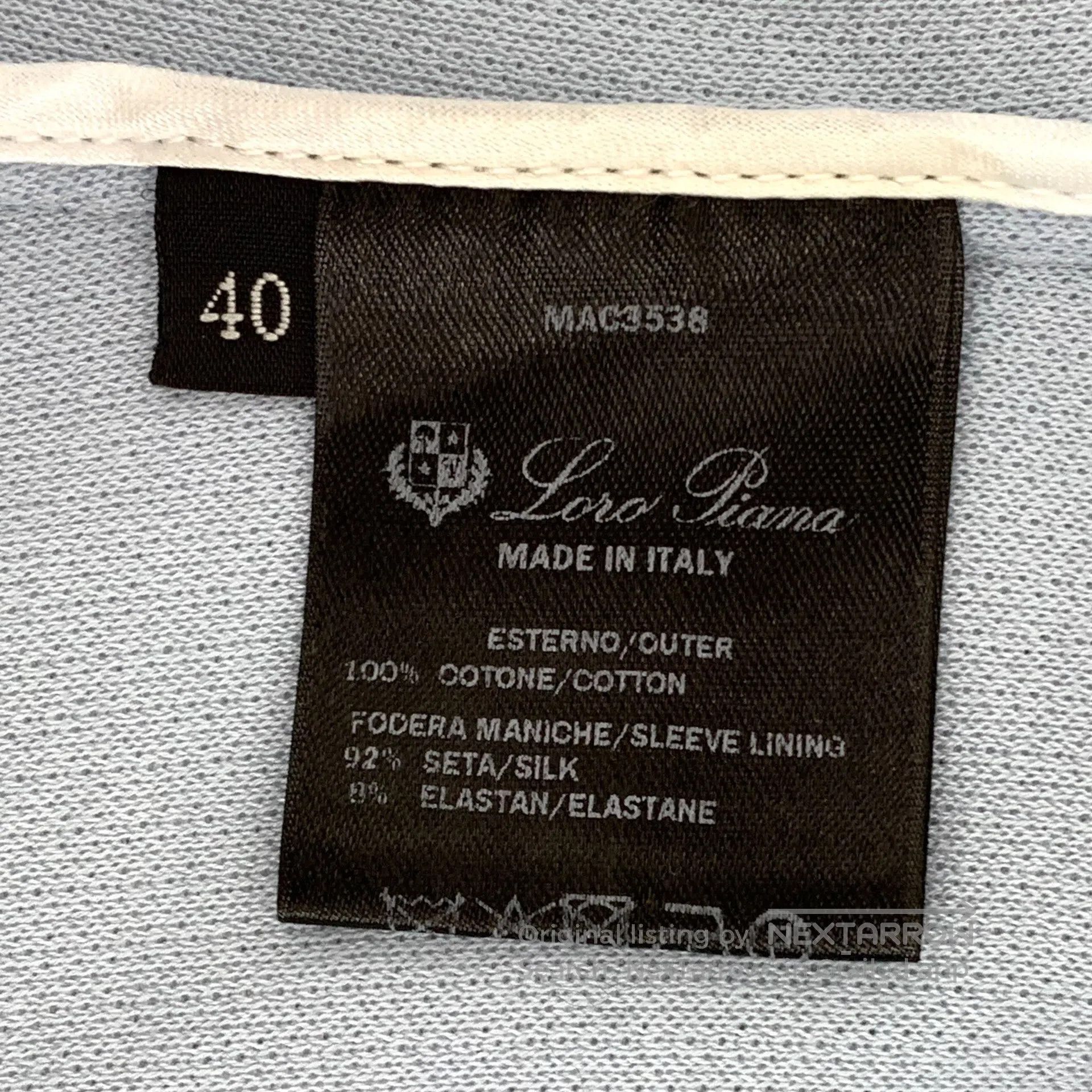 Loro Piana Loro Piana Light Blue Vertical Striped Cotton Notched Coll Size S / US 4 / IT 40 - 6 Thumbnail