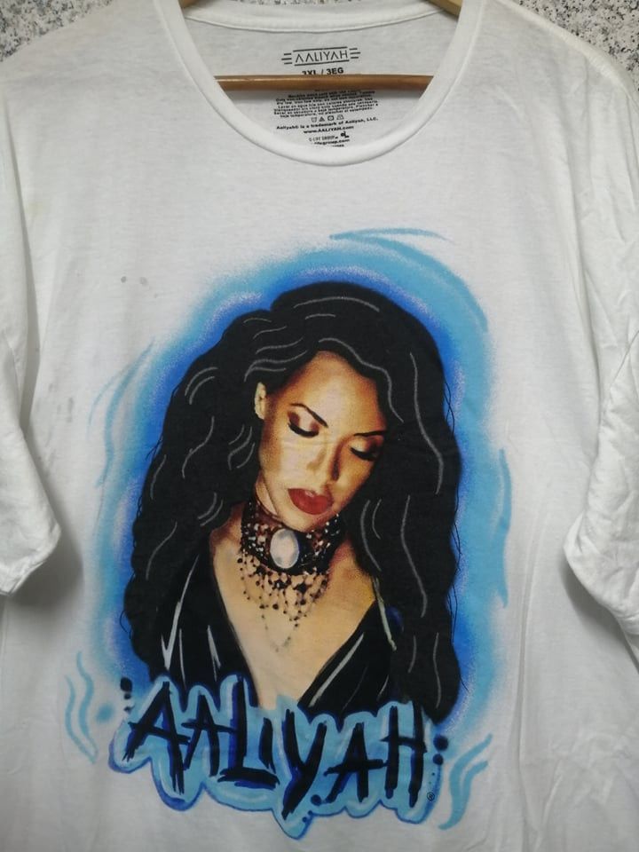 Band Tees × Rap Tees × Vintage Aaliyah air brush t shirt Oversized Very Rare Size US XXL / EU 58 / 5 - 3 Thumbnail