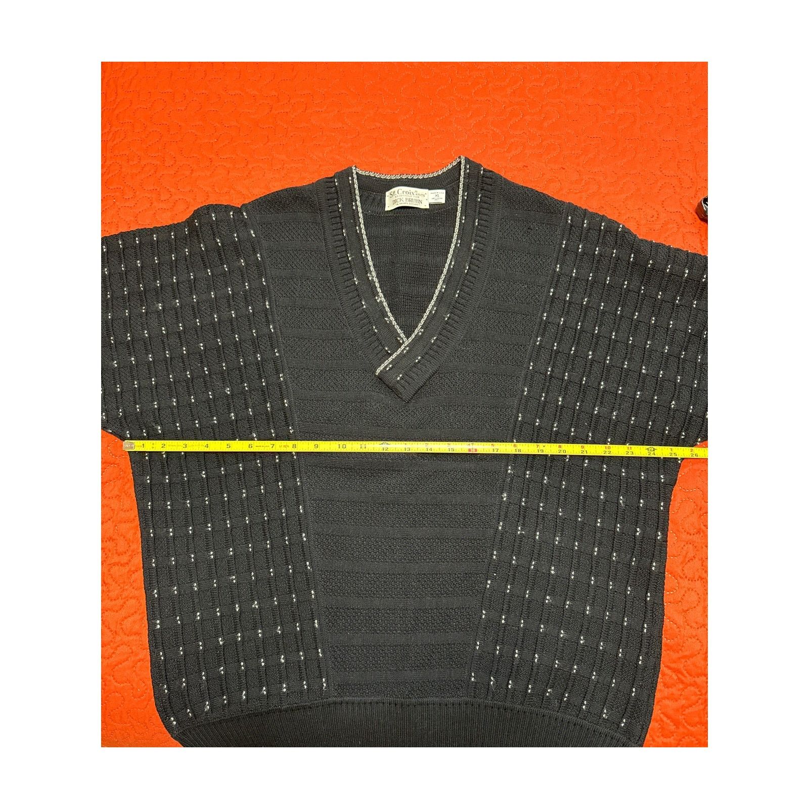St. Croix St. Croix Knits XL 100% Zephyr Wool Black & White Sweater Size US XL / EU 56 / 4 - 3 Thumbnail