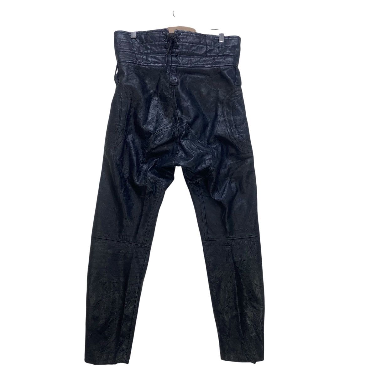 Japanese Brand Vintage Japanese Brand Fremantle Lace Leather Biker Pants Size US 30 / EU 46 - 4 Thumbnail