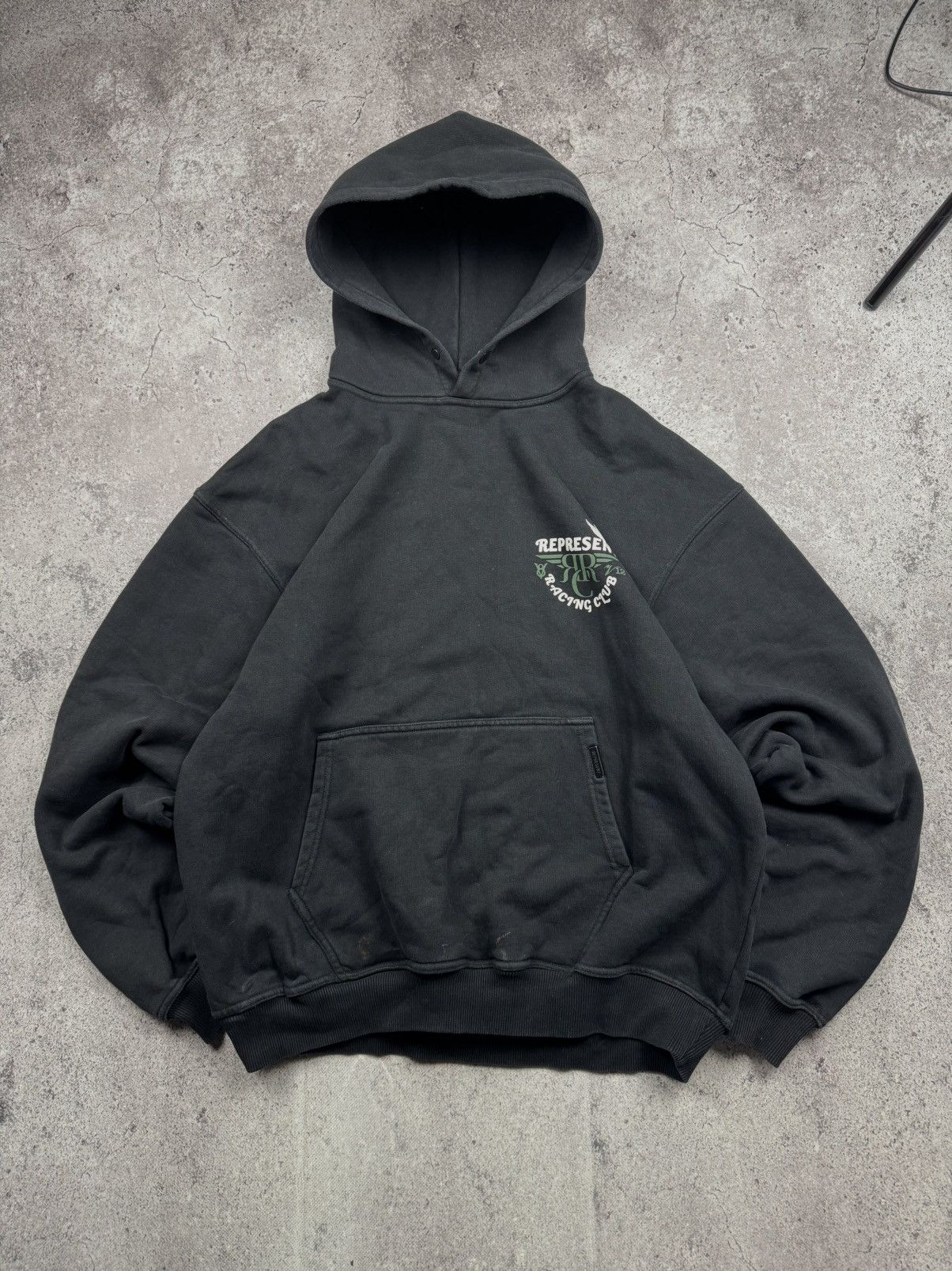 Represent Clo. Represent Owners Racing Club Faded Boxy Hoodie Y2K Size US M / EU 48-50 / 2 - 5 Thumbnail