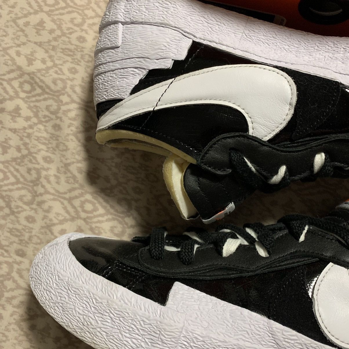 Nike × Sacai Nike X Sacai Blazer Low “Patient Leather Black” 2022 Size US 11 / EU 44 - 4 Thumbnail