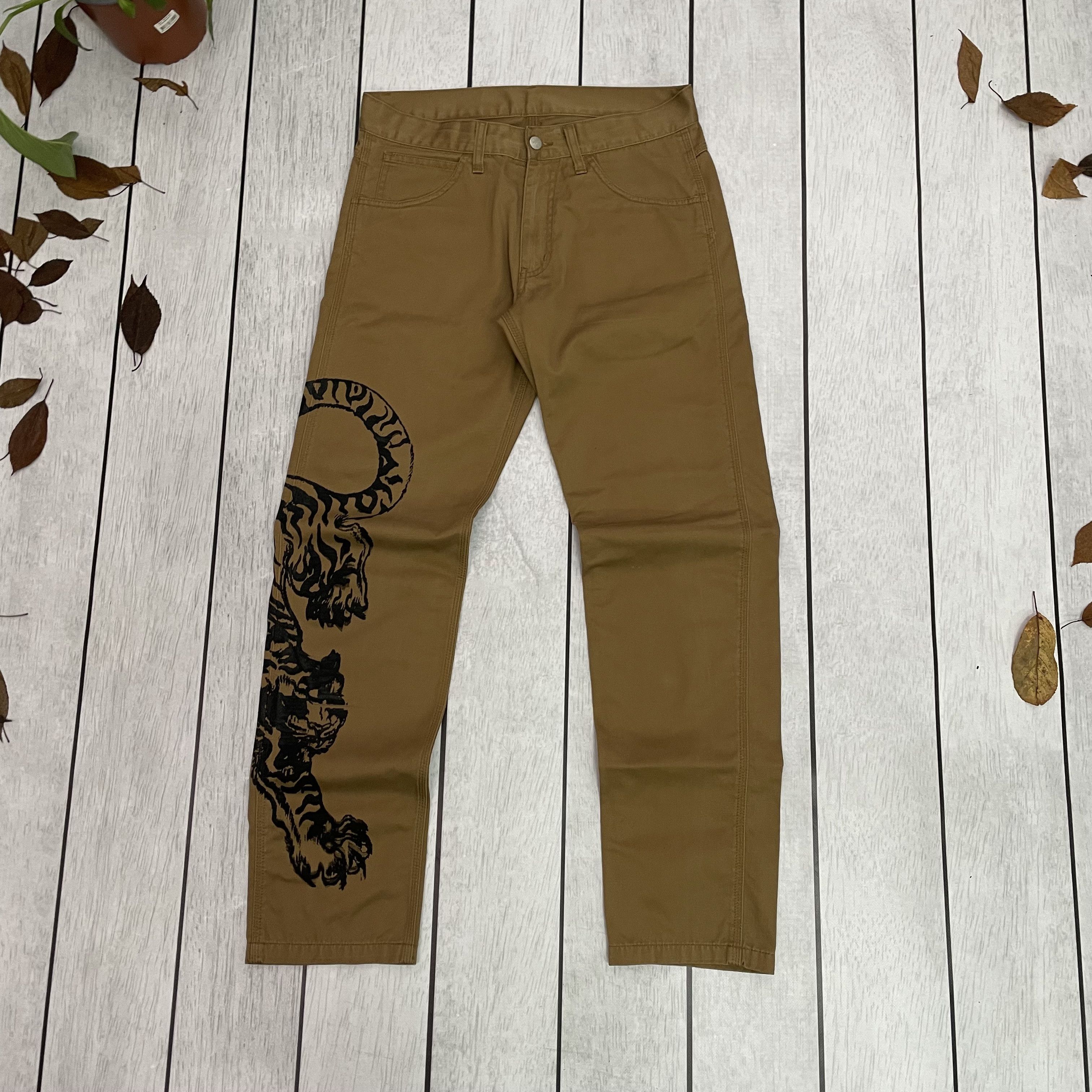 Carhartt Custom Tiger Carhartt Skill Pants distressed y2k rare unique Size US 31 - 1 Thumbnail