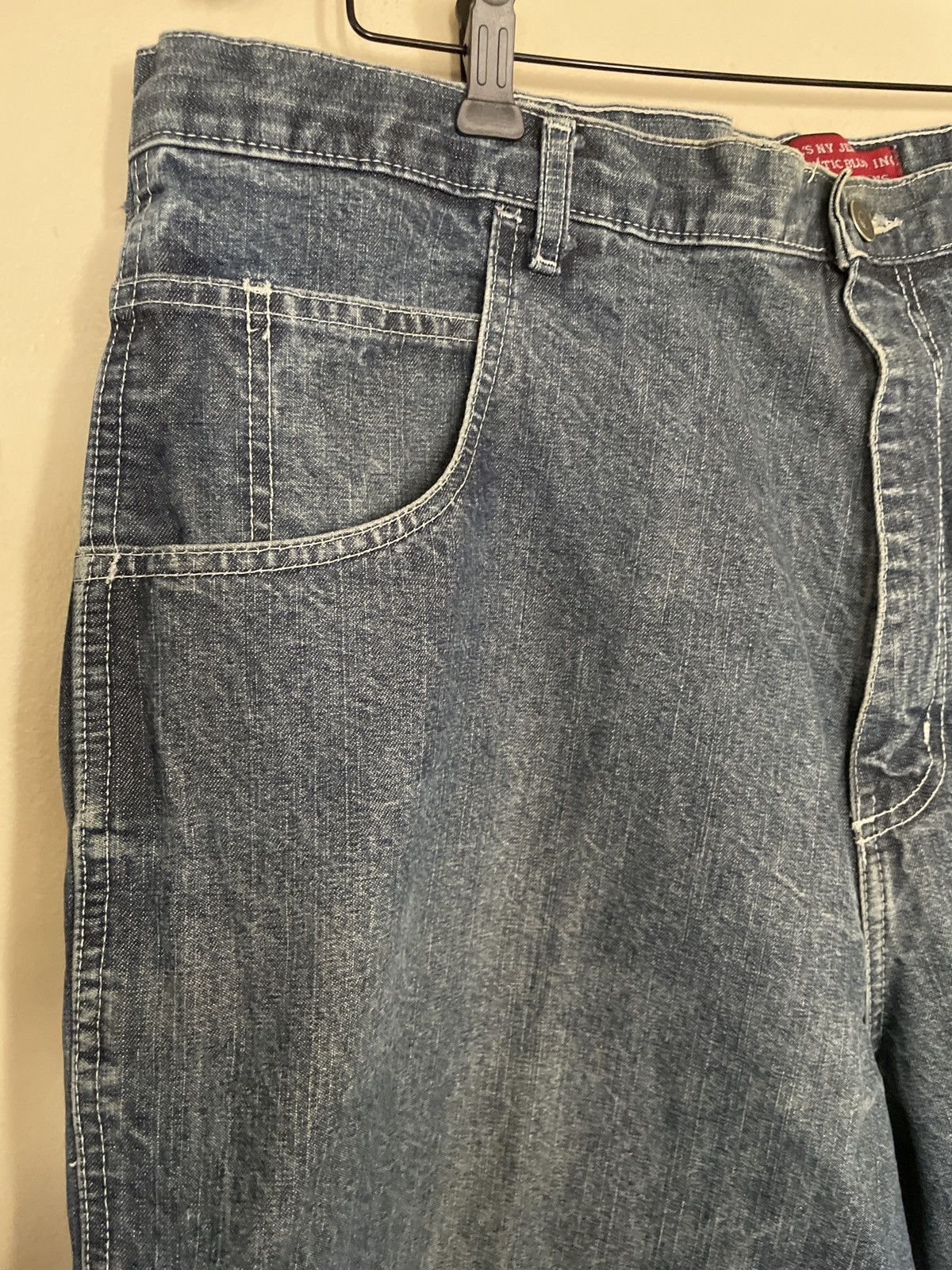 Designer × Vintage Michael’s NY Jean Co Blue Denim Shorts Jorts Carpenter skate Size US 40 / EU 56 - 2 Thumbnail