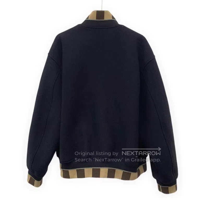 Fendi Fendi Black Wool Long Sleeve Baseball Jacket Size US M / EU 48-50 / 2 - 2 Thumbnail