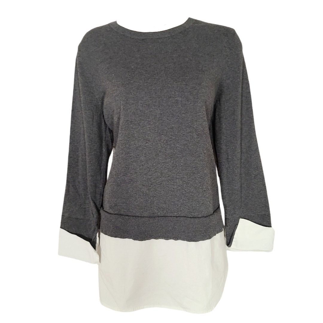 Vince Camuto Vince Camuto faux layered gray knit sweater size medium Size M / US 6-8 / IT 42-44 - 9 Thumbnail