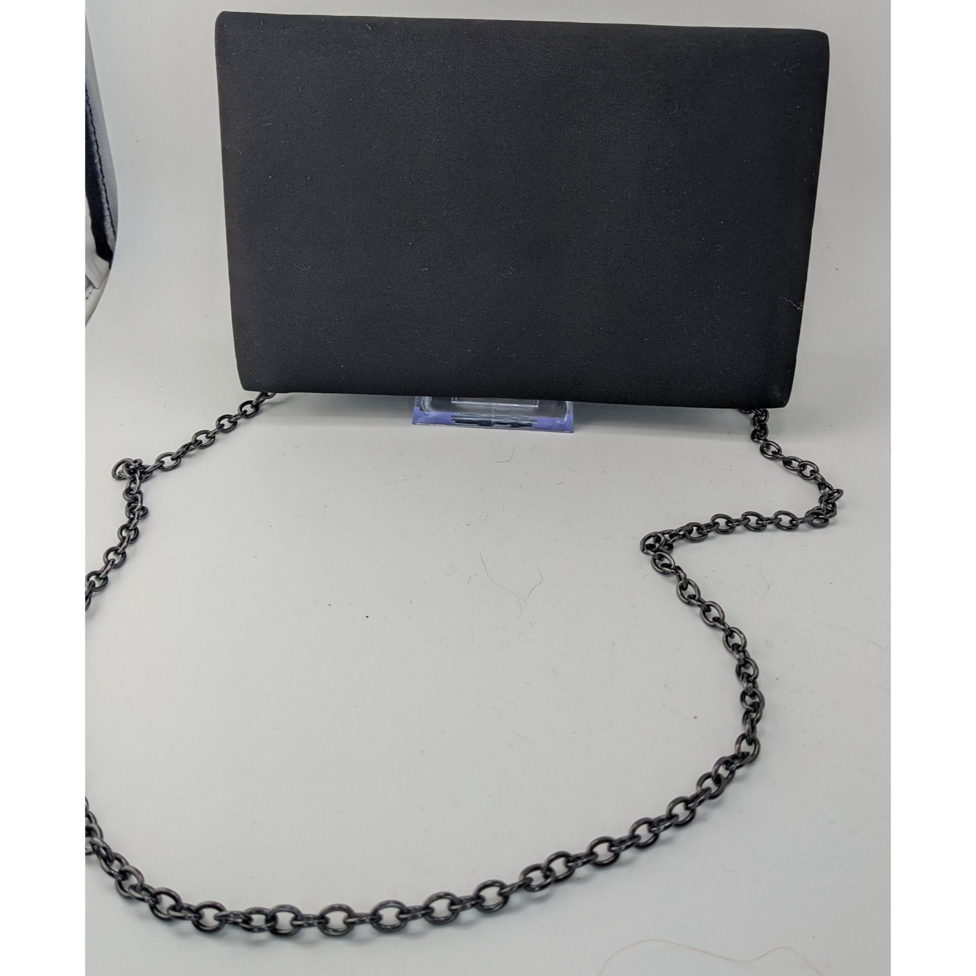 Other Y2K Style Pacomena By Menbur Black Satin Clutch Purse With C Size ONE SIZE - 6 Thumbnail