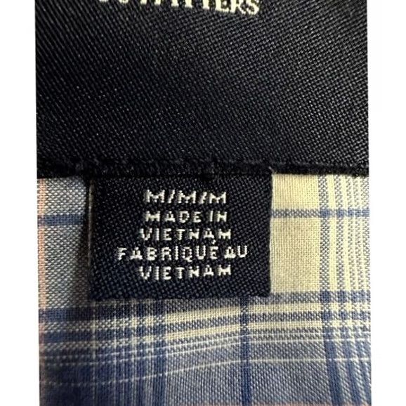 American Eagle Outfitters American Eagle Shirt Adult Medium Pink Blue Plaid Button Up Mens Size US M / EU 48-50 / 2 - 4 Thumbnail