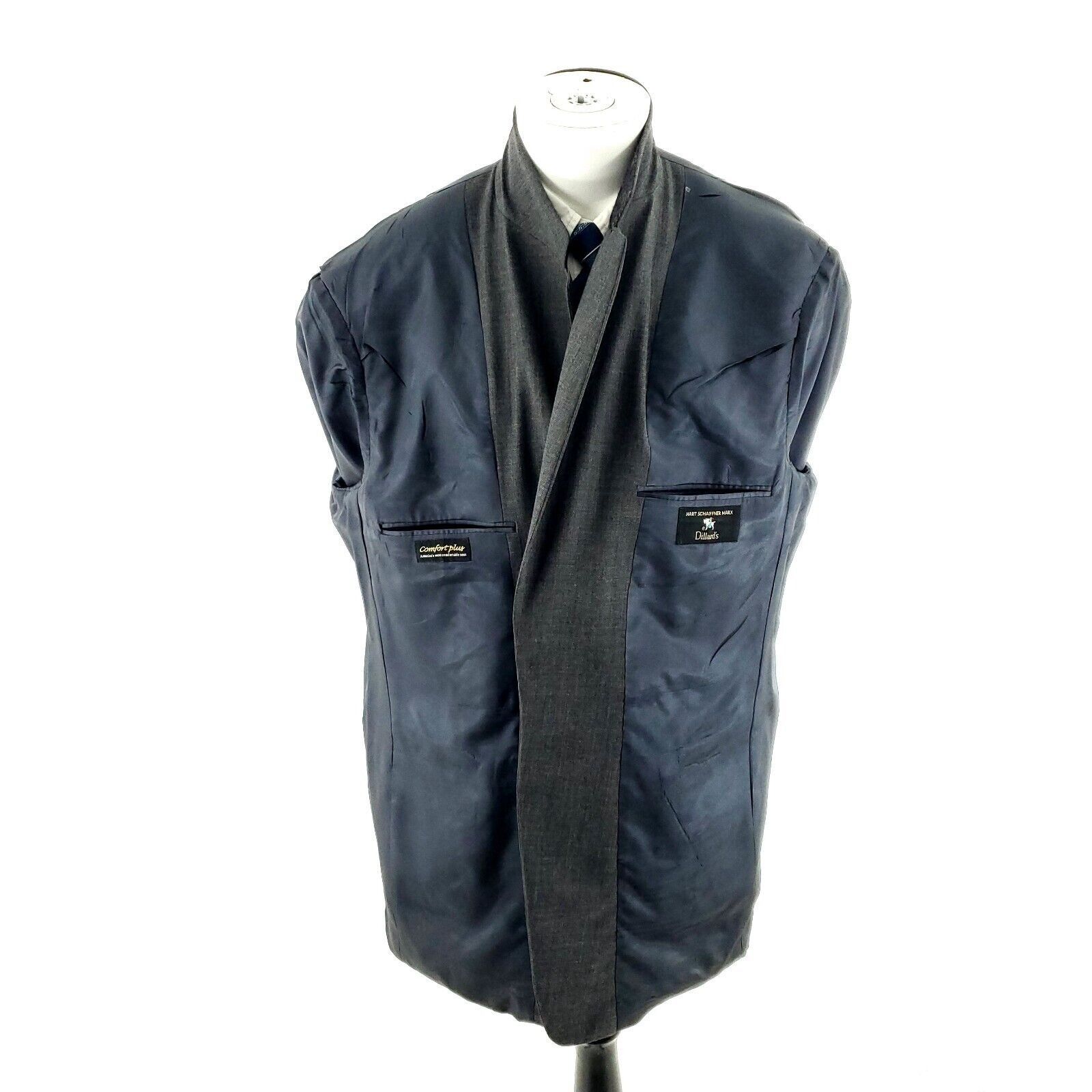 Hart Schaffner Marx Hart Schaffner Marx Comfort Plus Wool 2 Gold Button Blazer 4 Size 46L - 11 Thumbnail