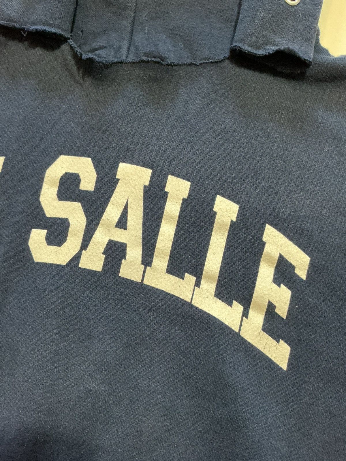 Jerzees Vintage Jerzees Super Sweats La Salle Navy Blue Hoodie Size US XL / EU 56 / 4 - 7 Thumbnail