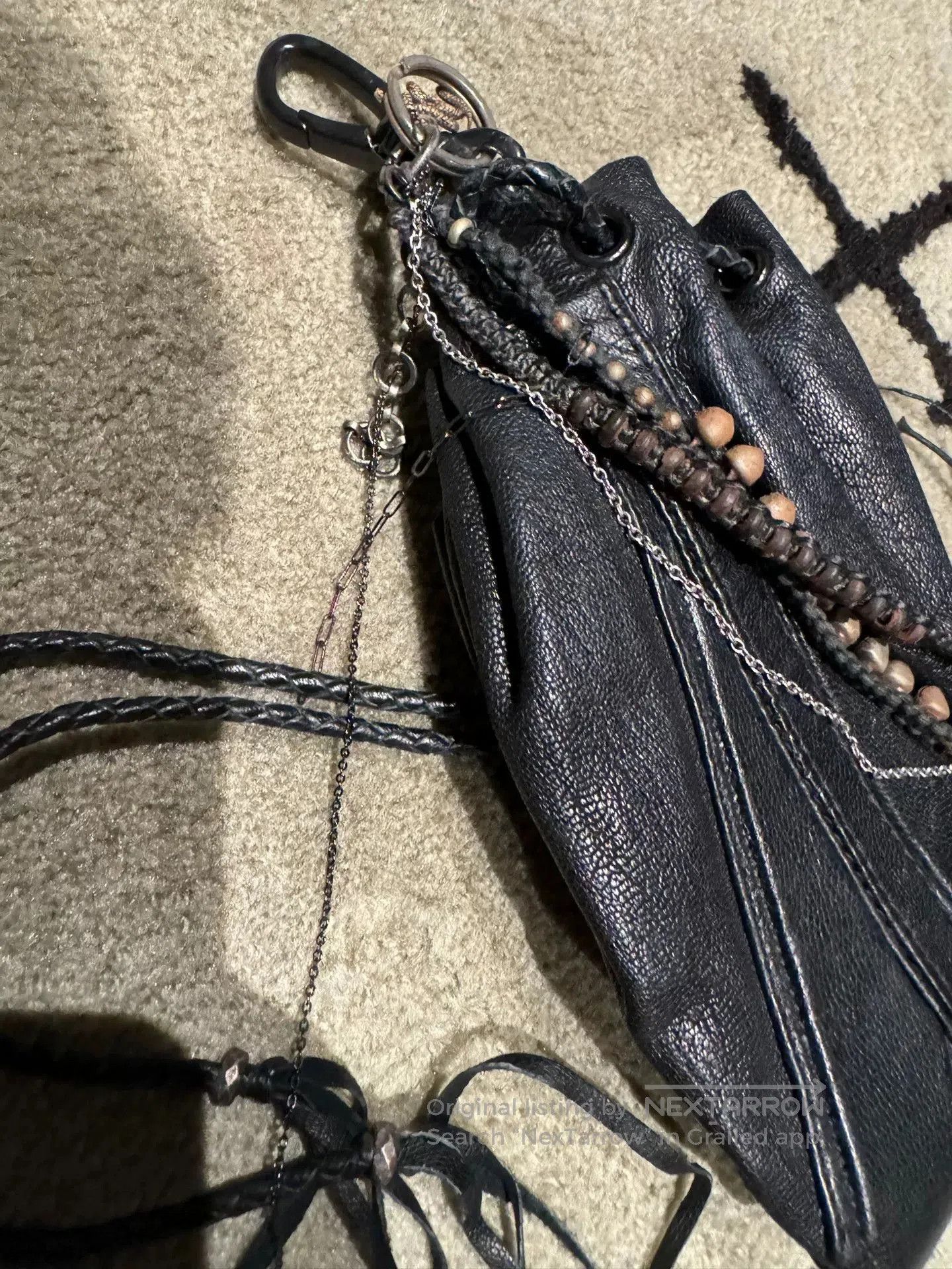 KMRii Rivet Sheepskin Crossbody Pouch. Size ONE SIZE - 9 Thumbnail